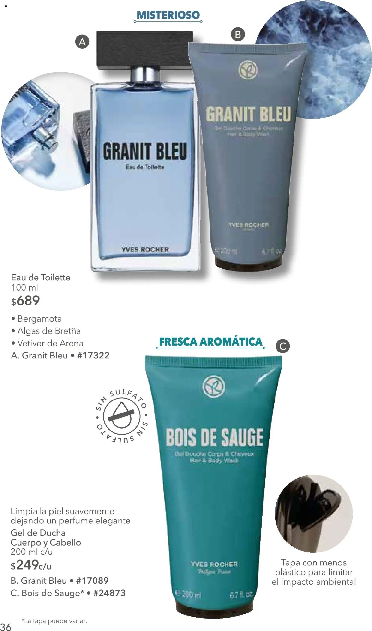 Nuevas ofertas de Yves Rocher válidas en toda la República Mexicana desde el 06/10/2026. ¡Encuentra las mejores ofertas en Yves Rocher campaña 14 2026! | Página: 36 | Productos: Body, Perfume, Eau de toilette, Gel de ducha