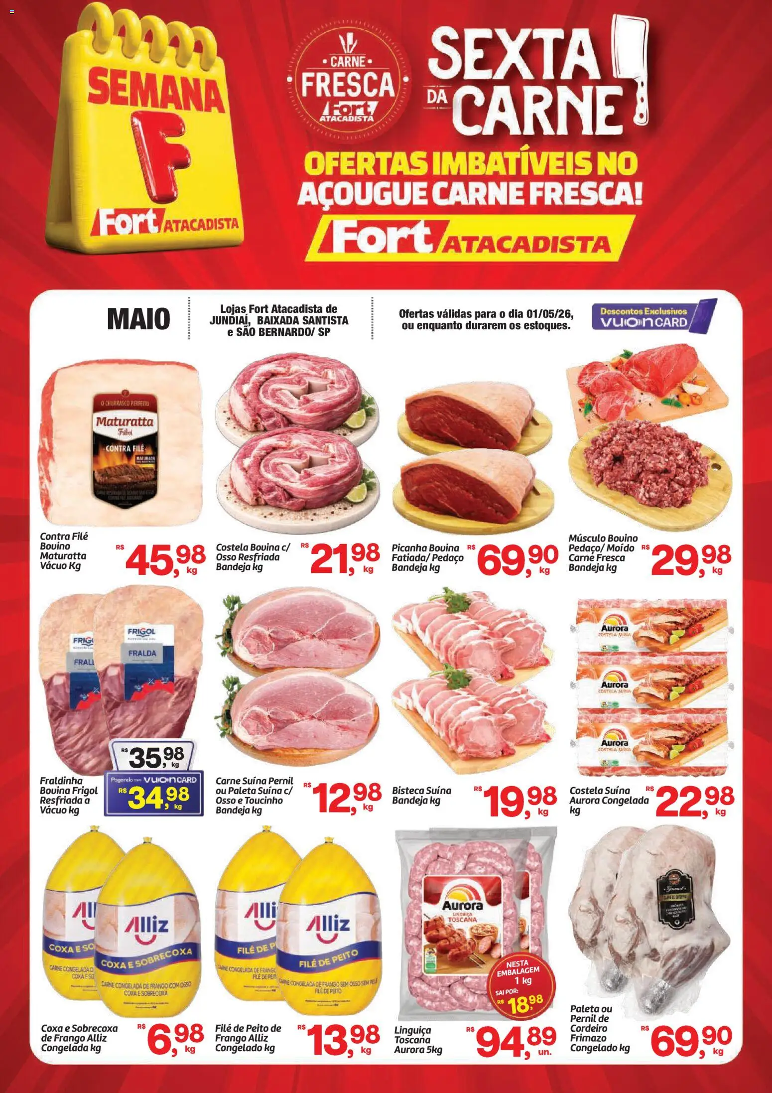 Fort Atacadista ofertas Sexta da Carne de 01/05/2026 ? Não perca as melhores promoções! | Brasil