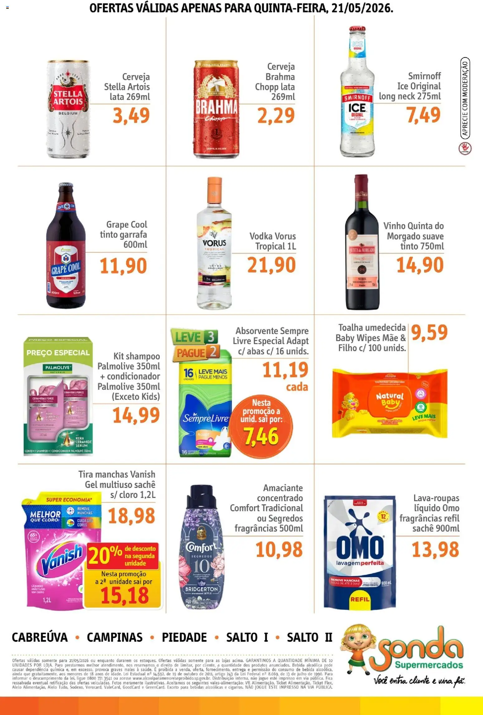 Sonda Folheto - válido de 21.05.2026 | Página: 4 | Produtos: Vinho, Sérum, Bebida, Amaciante
