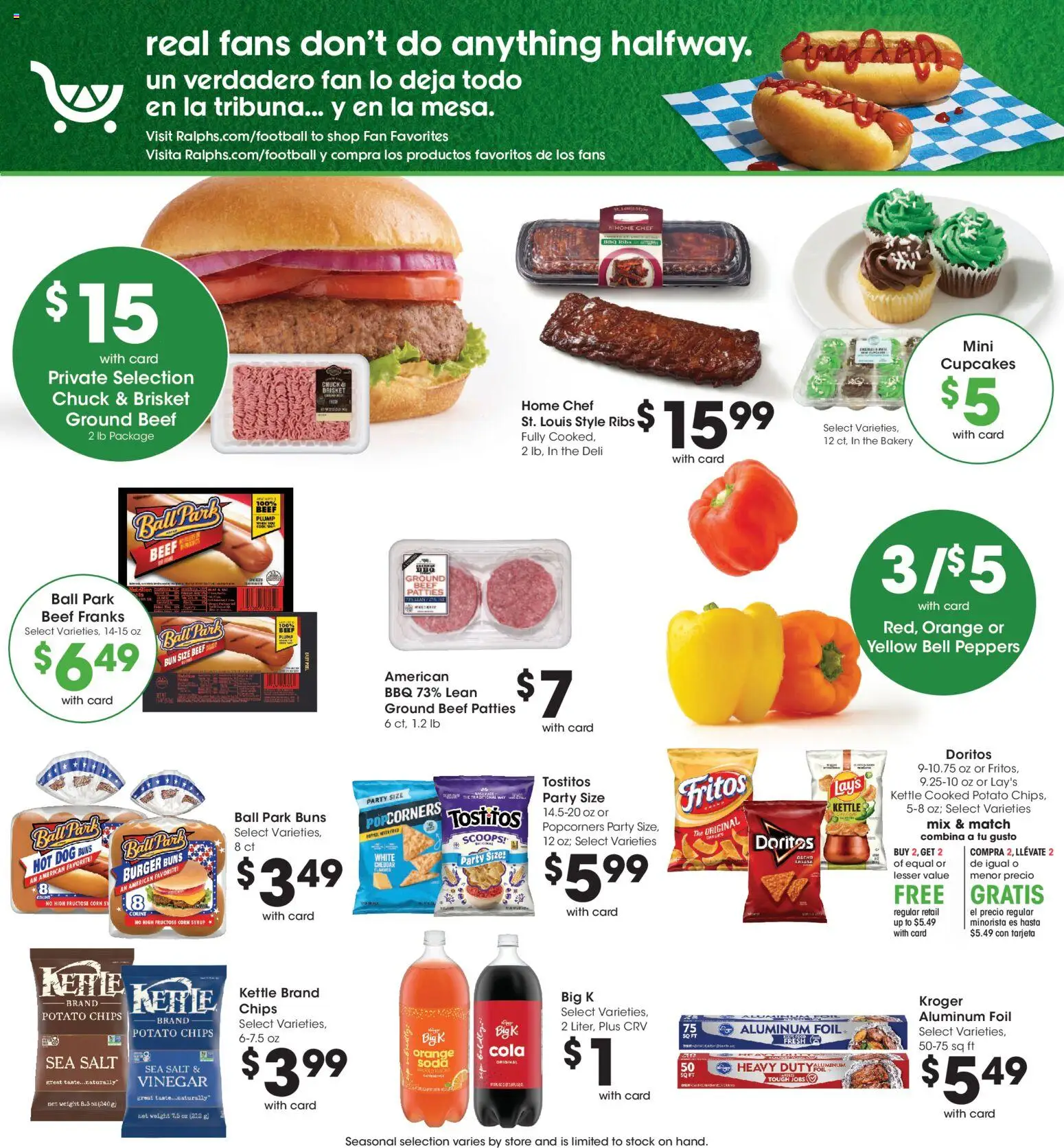 Ralphs Weekly Ad - valid from 09/09/2026 | Page: 6 | Products: Peppers, Ground beef, Kettle, Fan