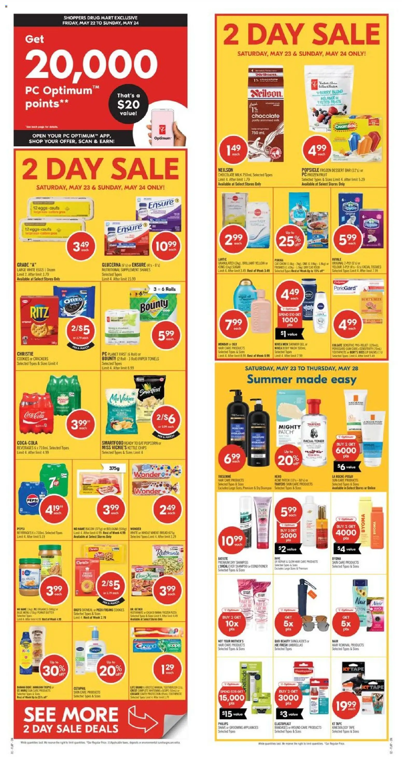 Shoppers flyer valid from 22.05.2026 | Page: 1 | Products: Kettle, Toothpaste, Milk, Chocolate