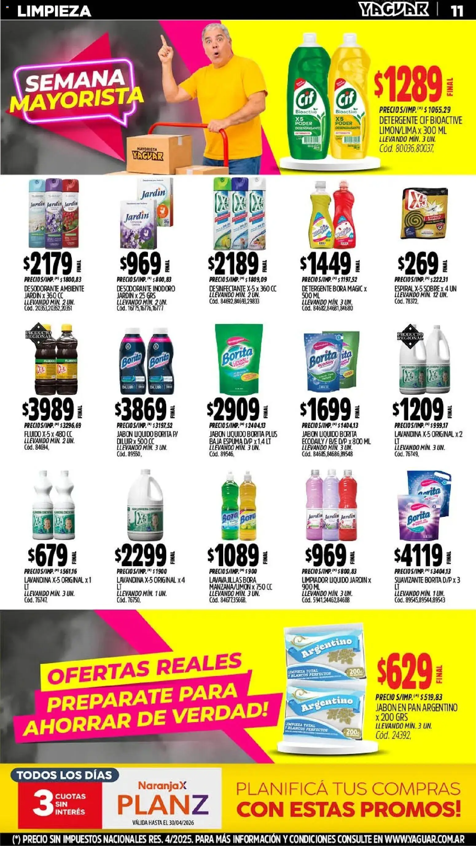 Yaguar - Oferta Semanal Salta │ válido desde el 18.05.2026 | Página: 11 | Productos: Sobre, Inodoro, Jabón, Desodorante