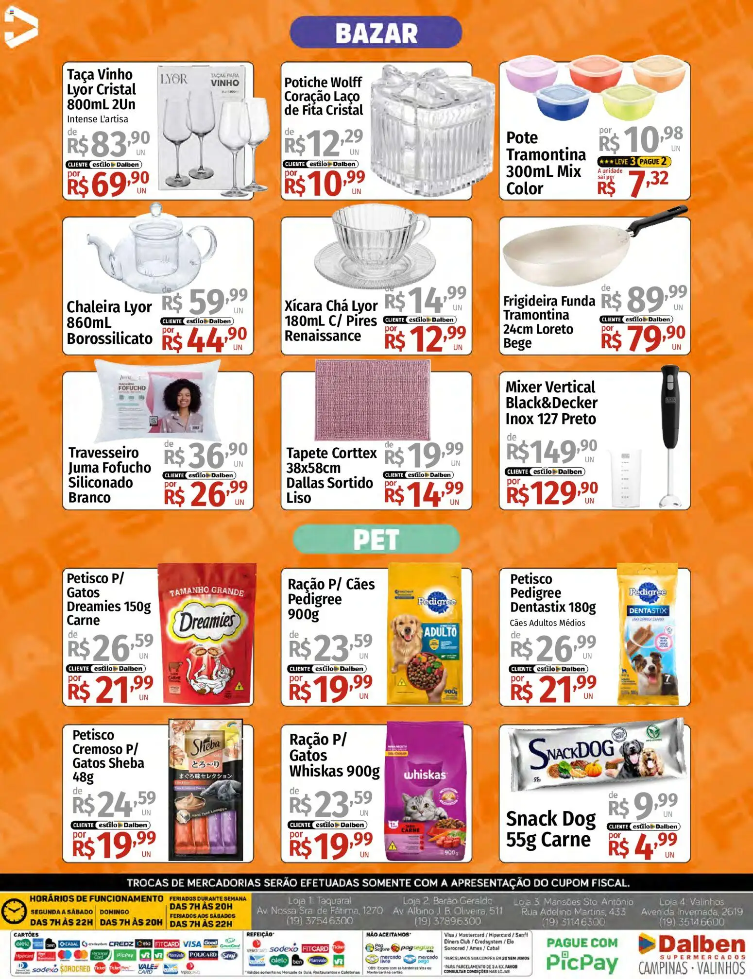 Supermercado Dalben Folheto - válido de 08.05.2026 | Página: 15 | Produtos: Chaleira, Vinho, Fita, Carne