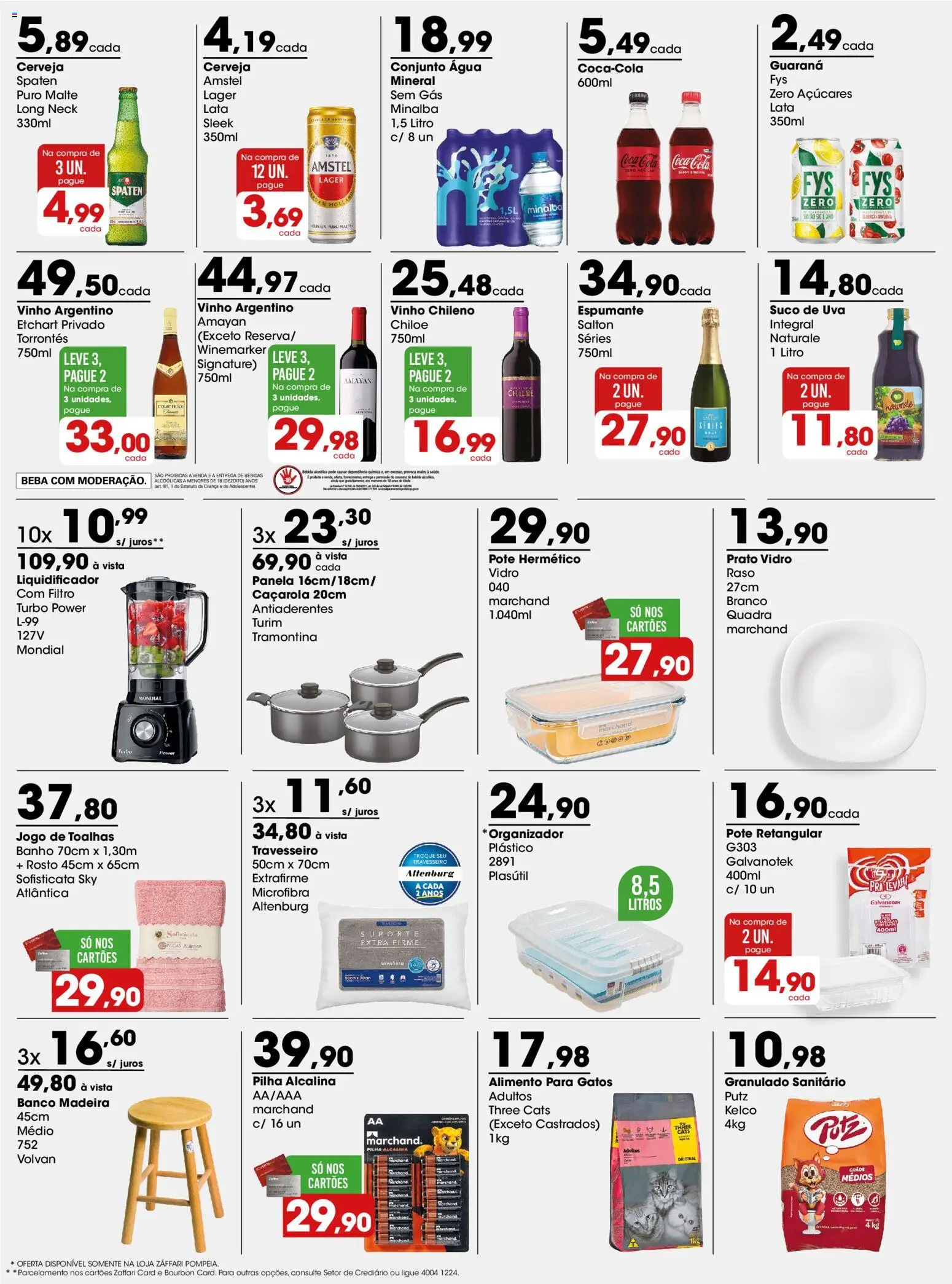 Zaffari Folheto - válido de 17/08/2026 | Página: 3 | Produtos: Banco, Uva, Bebidas, Cerveja