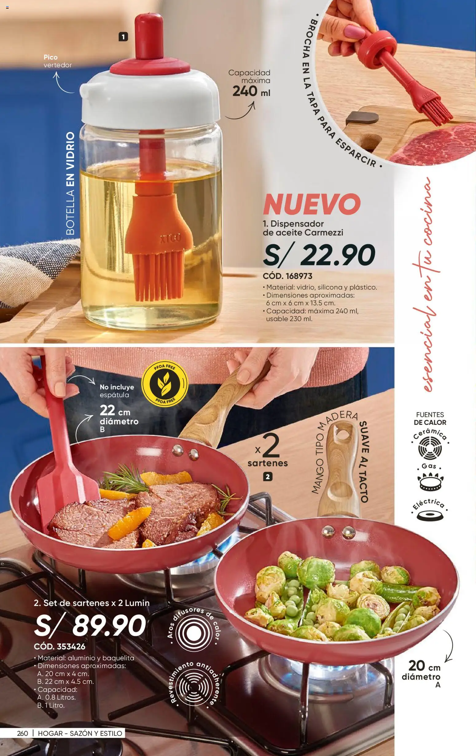Catálogo Azzorti válido desde 14/08/2026 | Página: 262 | Productos: Brocha, Aceite, Cocina