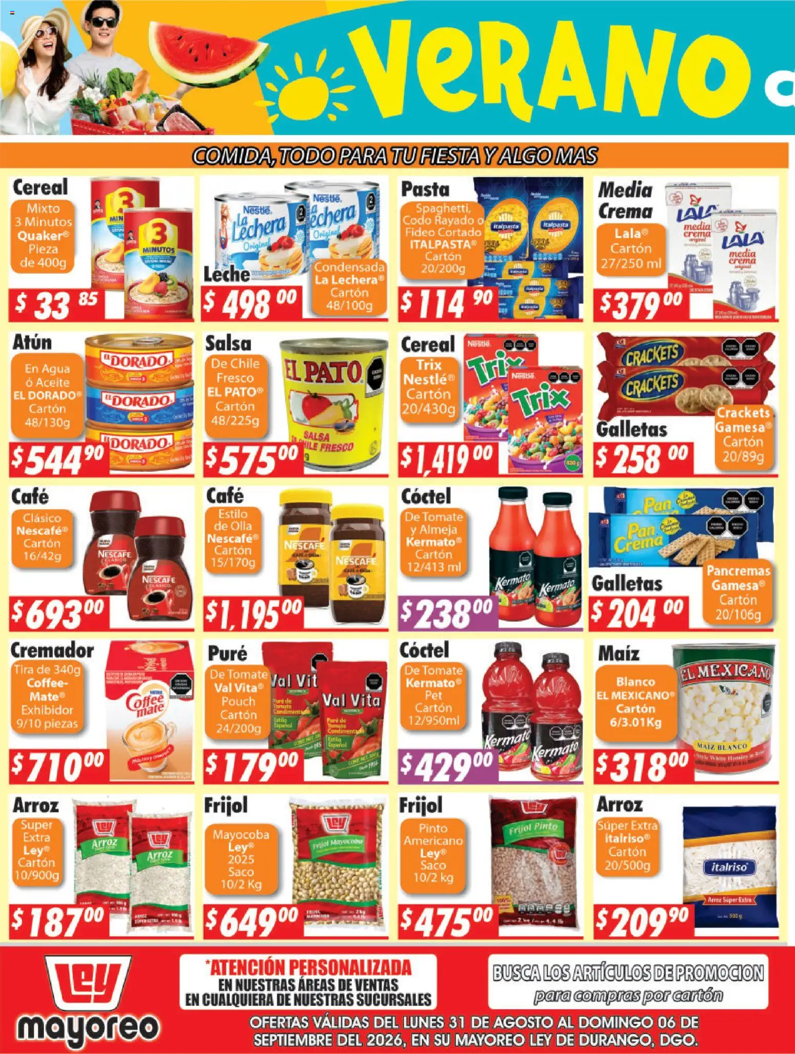 Nuevas ofertas de Casa Ley válidas en toda la República Mexicana desde el 31/08/2026. ¡Encuentra las mejores ofertas en Casa Ley folleto! | Página: 5 | Productos: Atún, Tomate, Pasta, Galletas