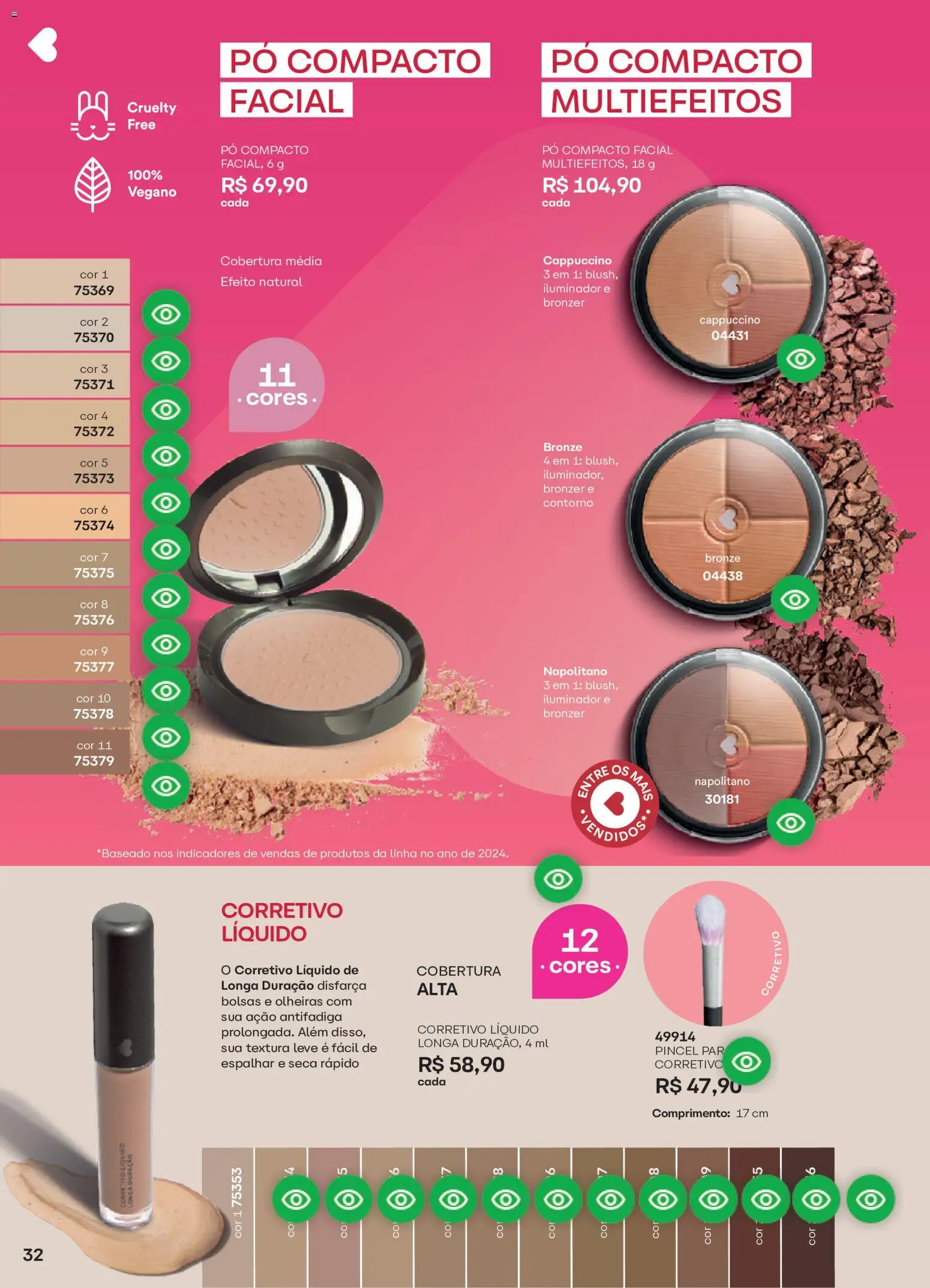 O Boticário Folheto - válido de 10/08/2026 | Página: 36 | Produtos: Pó compacto, Pó, Pincel, Iluminador