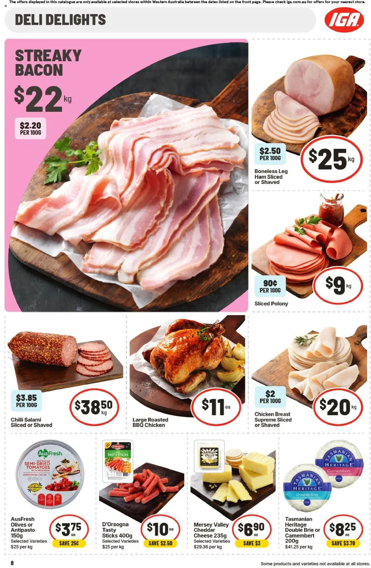 IGA catalogue - valid from 17.06.2026 | Page: 8 | Products: Bacon, Salami, Chicken, Chilli
