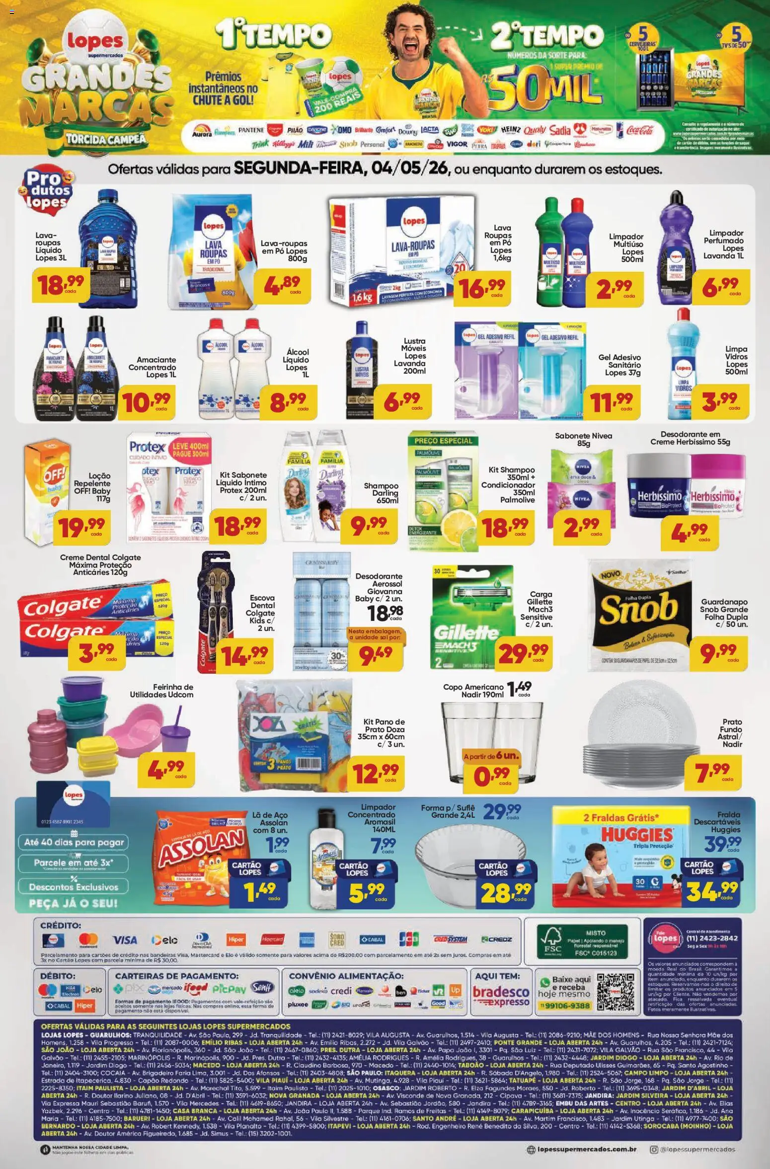 Lopes Supermercados Folheto - válido de 04.05.2026 | Página: 2 | Produtos: Shampoo, Condicionador, Escova, Amaciante