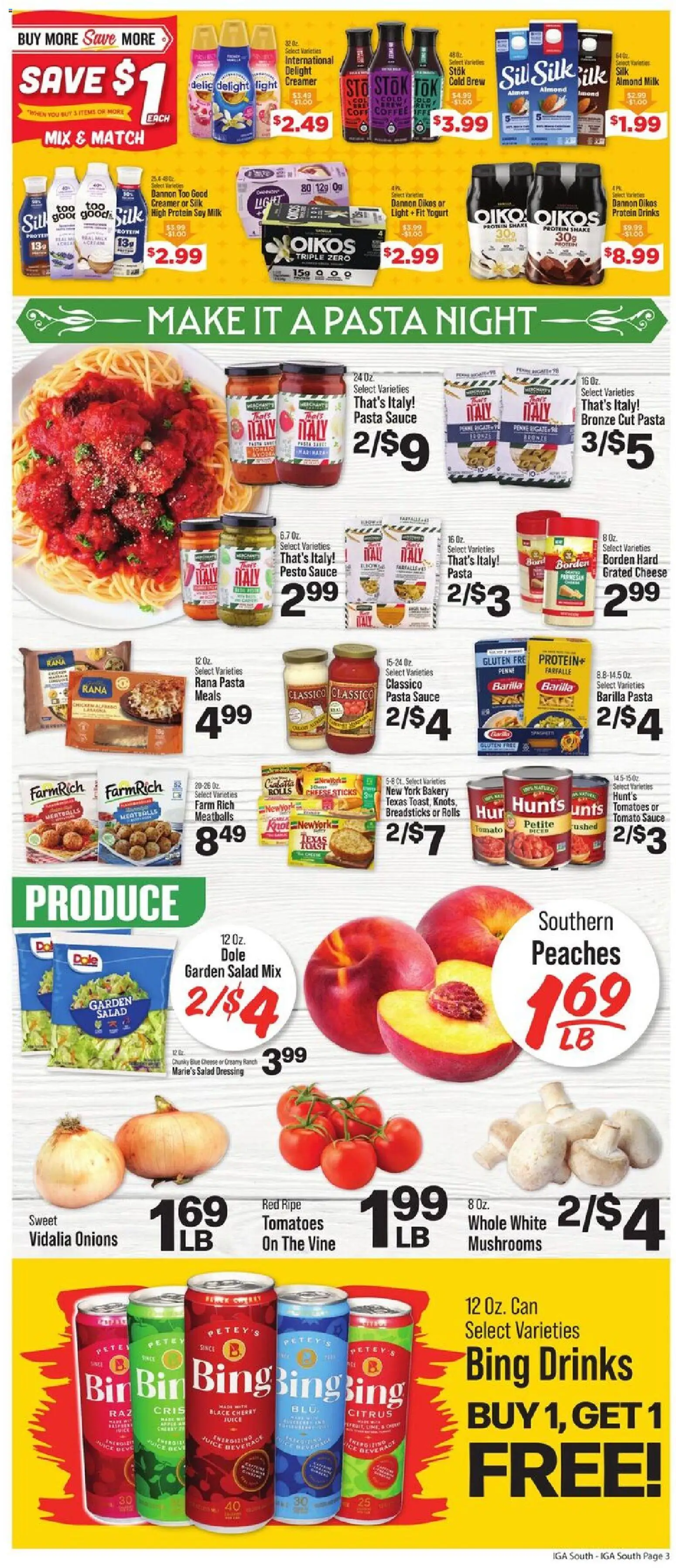 IGA Weekly Ad - valid from 08/12/2026 | Page: 5 | Products: Yogurt, Tomatoes, Pasta, Pesto