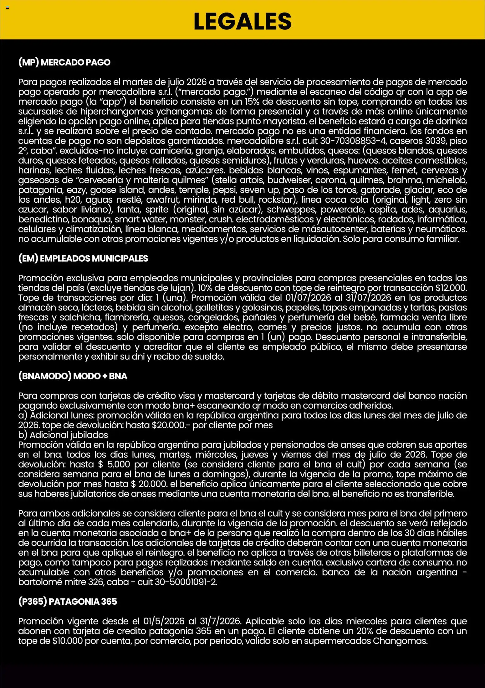 Changomas ofertas │ válido desde el 01/07/2026 | Página: 8 | Productos: Cartera, Sobre, Galletitas, Pañales