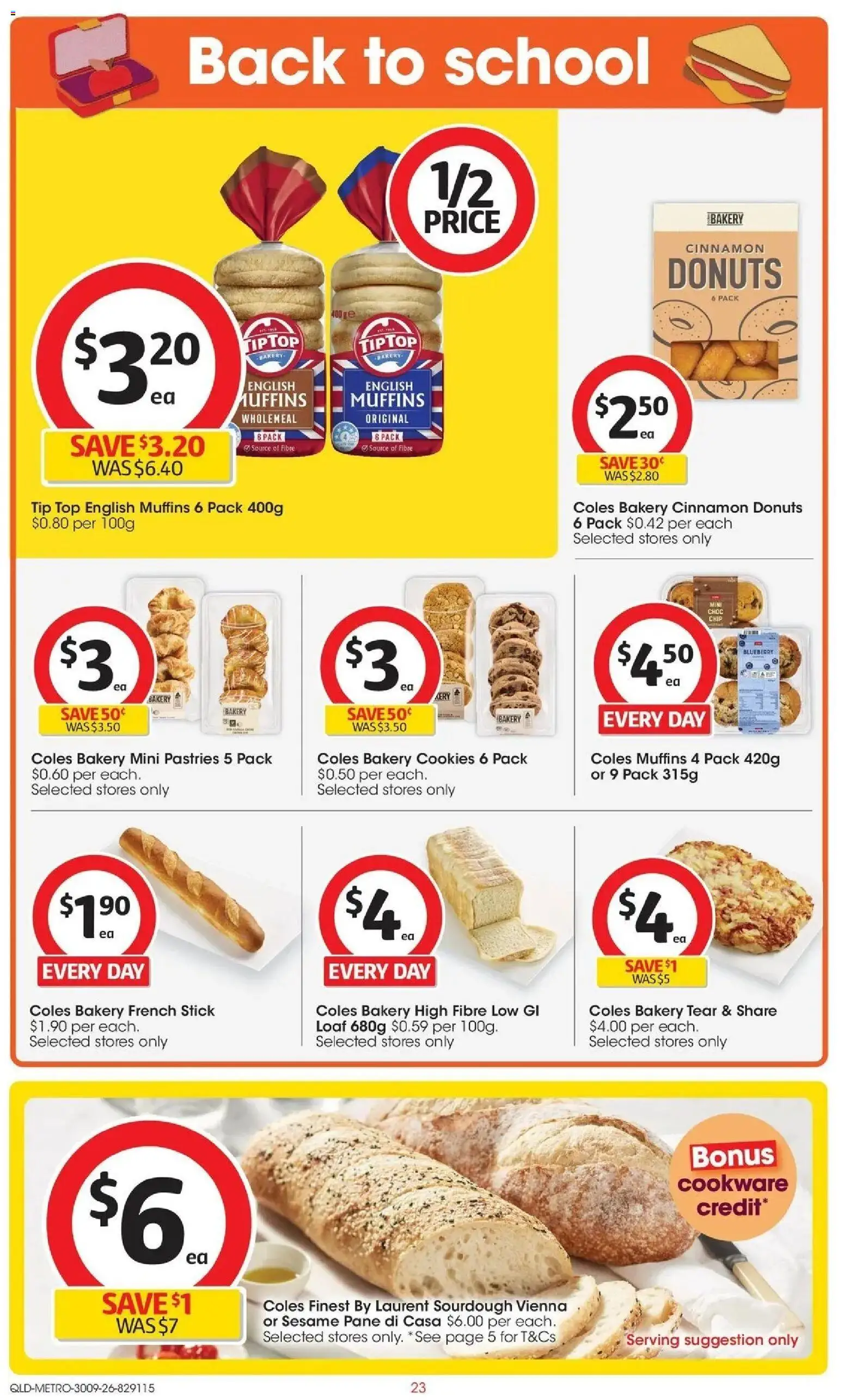 Coles catalogue - valid from 30/09/2026 | Page: 23 | Products: Sesame, Bread, Cookies, Bakery