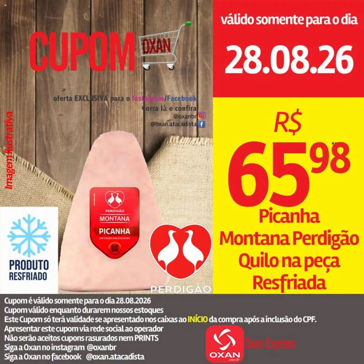 Oxan Atacadista Folheto - válido de 28/08/2026 | Página: 2 | Produtos: Montana picanha, Picanha