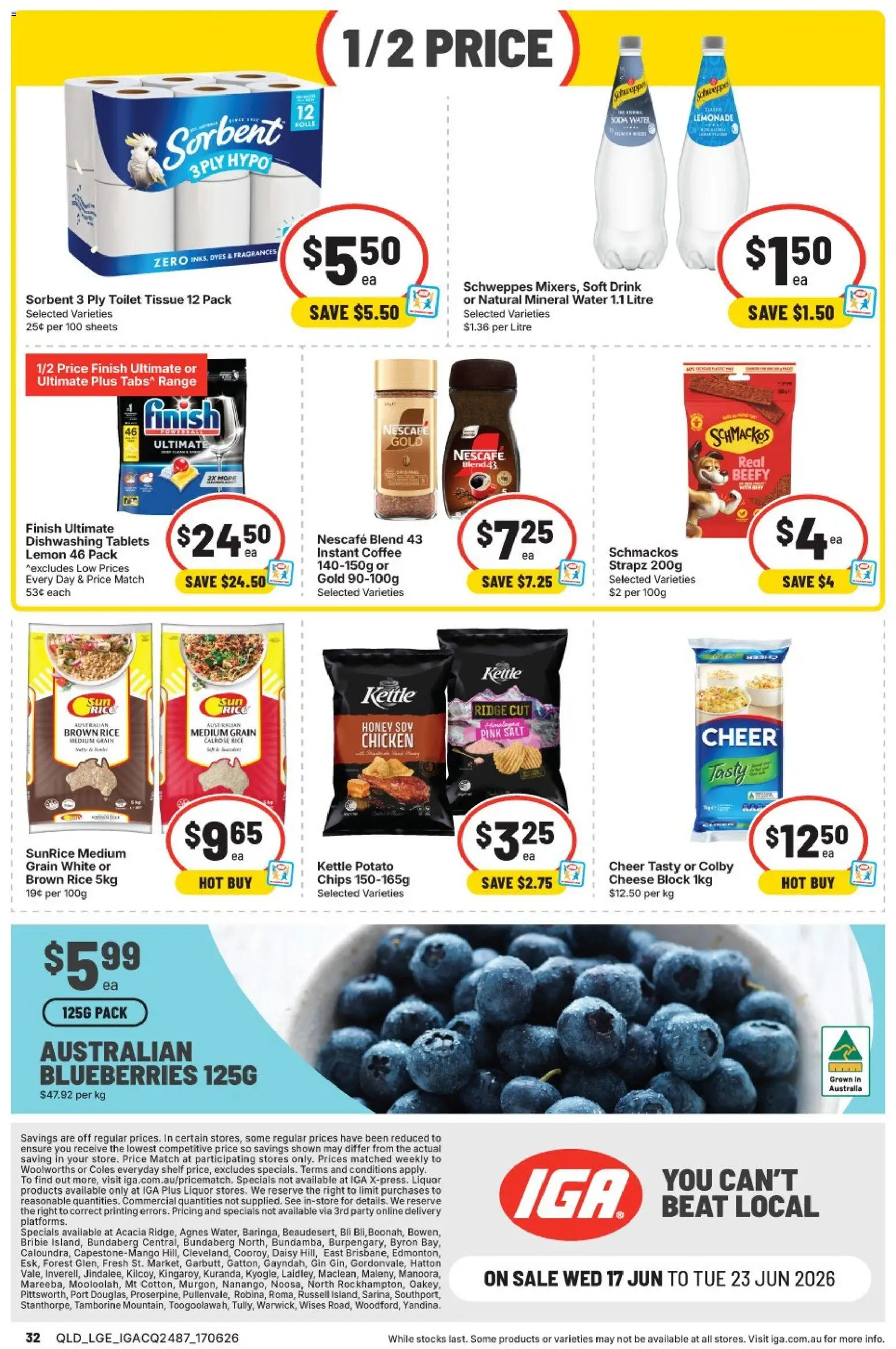 IGA catalogue - valid from 17.06.2026 | Page: 32 | Products: Toilet, Lemon, Nescafe, Kettle