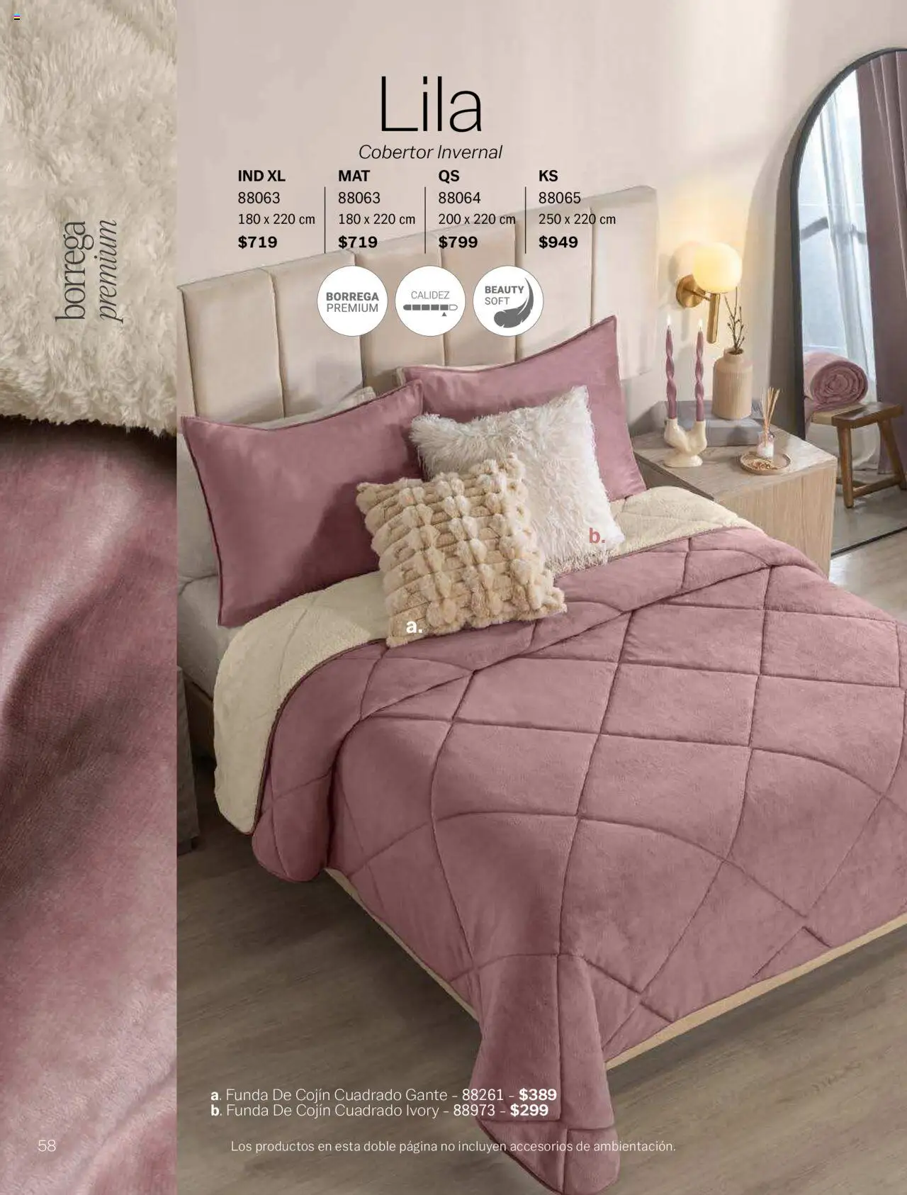 Nuevas ofertas de Vianney válidas en toda la República Mexicana desde el 15/08/2025. ¡Encuentra las mejores ofertas en Vianney - Catálogo Invierno! | Página: 60 | Productos: Cobertor, Funda