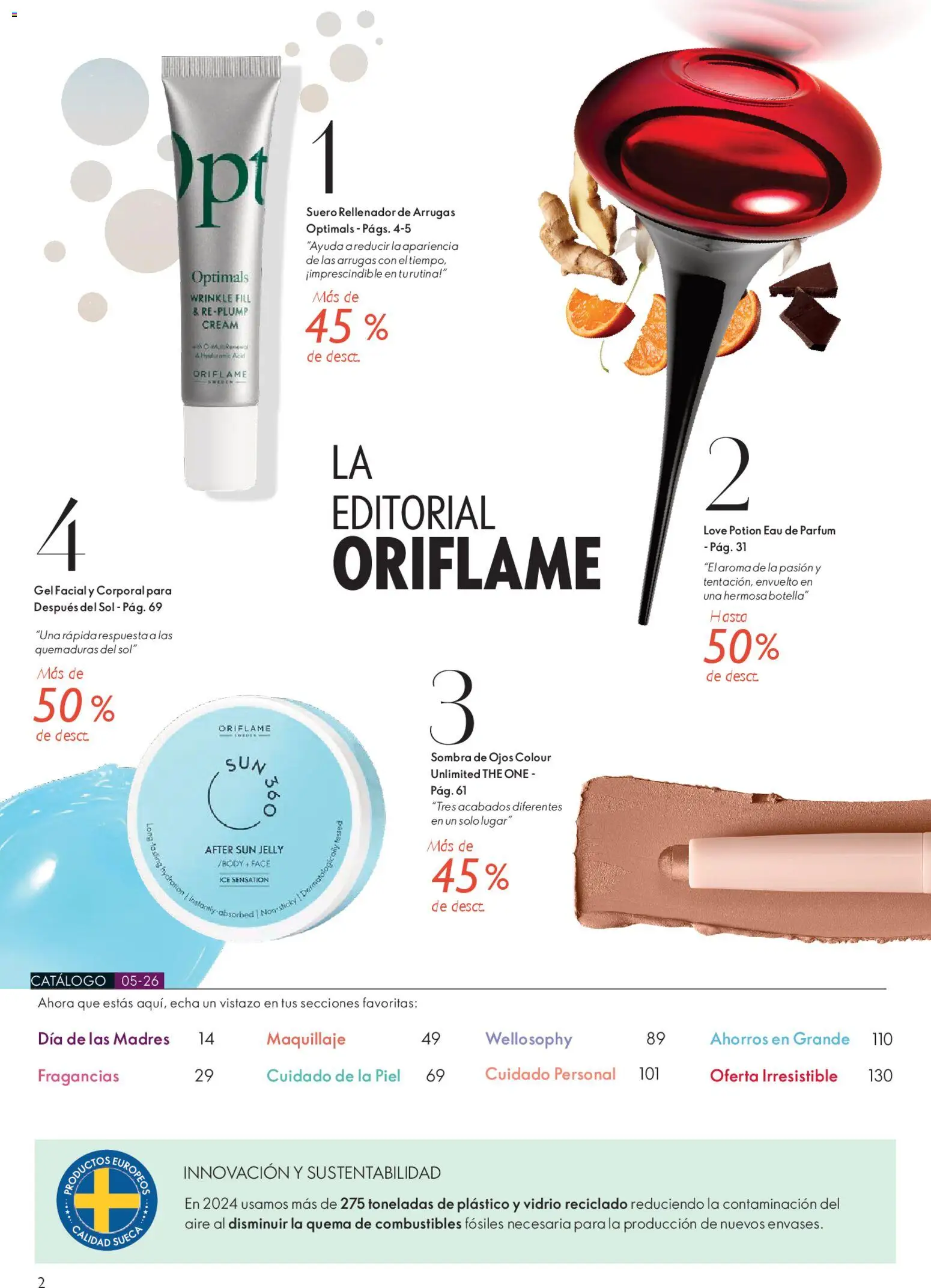 Oriflame ofertas  │ válido desde el 28.03.2026 | Página: 2 | Productos: Maquillaje, Botella, Sombra