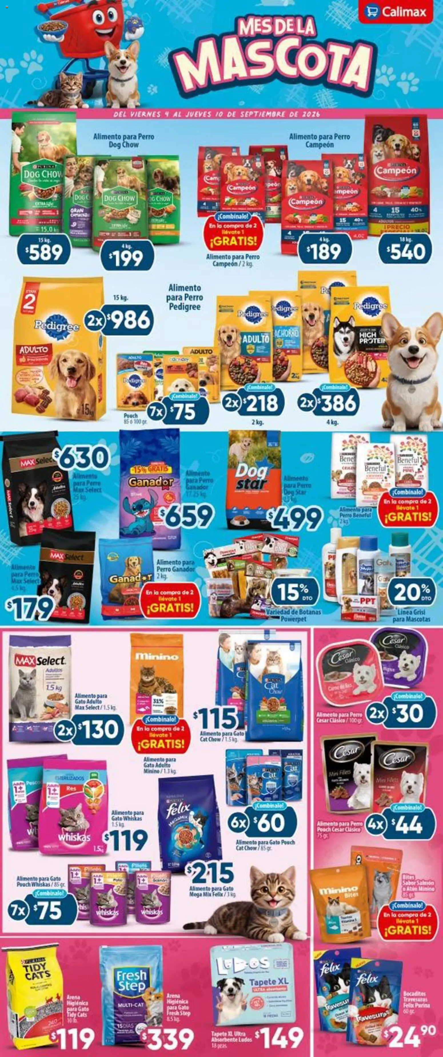 Nuevas ofertas de Calimax válidas en toda la República Mexicana desde el 04/09/2026. ¡Encuentra las mejores ofertas en Calimax folleto! | Página: 3 | Productos: Salmón, Tapete