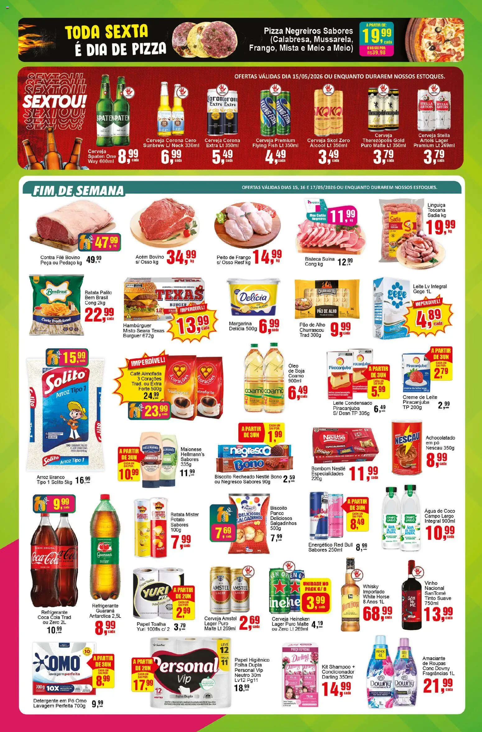 Negreiros Folheto - válido de 12.05.2026 | Página: 2 | Produtos: Alho, Leite, Arroz, Creme