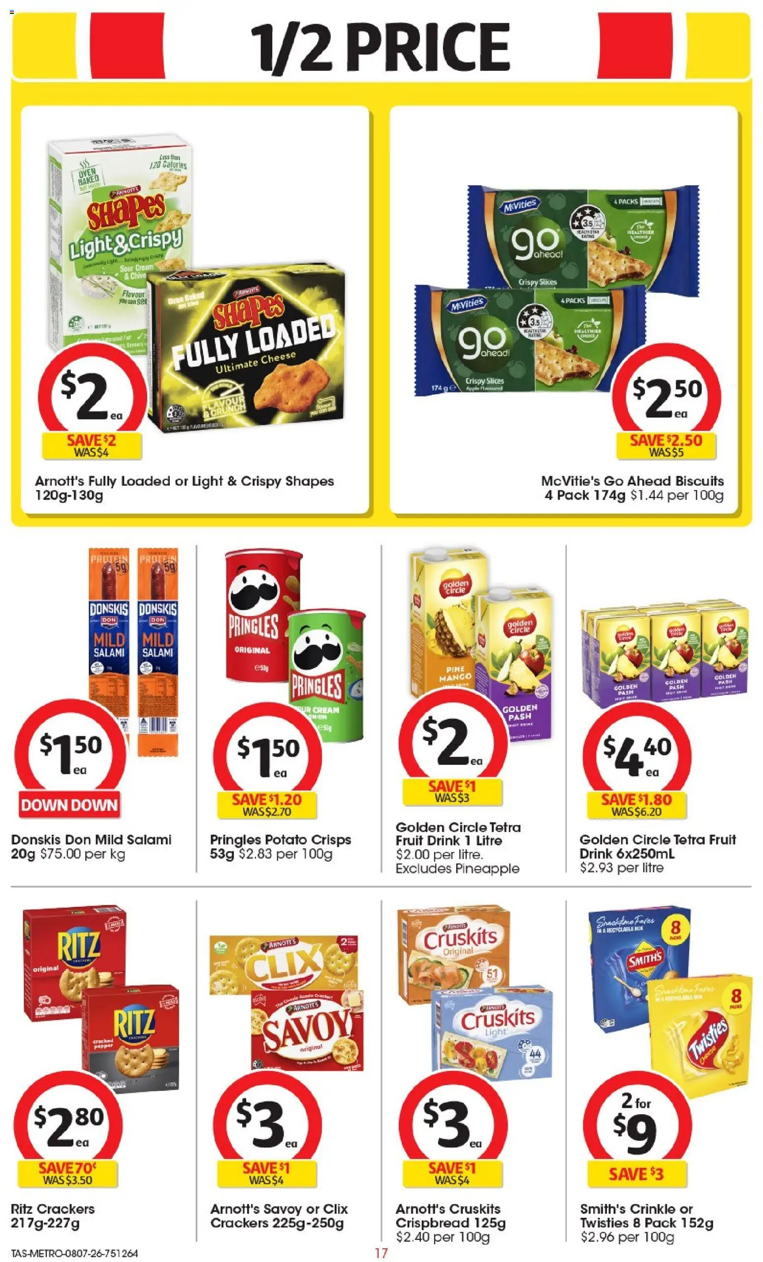 Coles catalogue - valid from 08/07/2026 | Page: 17 | Products: Cheese, Salami, Pineapple, Pepper