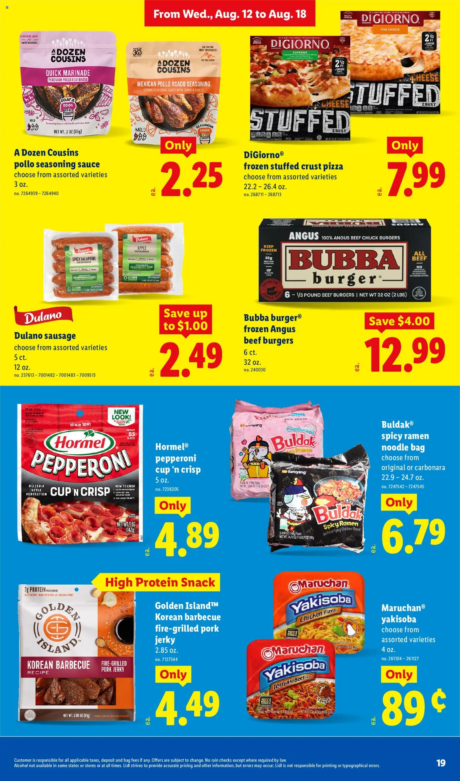 Lidl Weekly Ad - valid from 08/12/2026 | Page: 19 | Products: Jerky, Meat, Chicken, Sauce