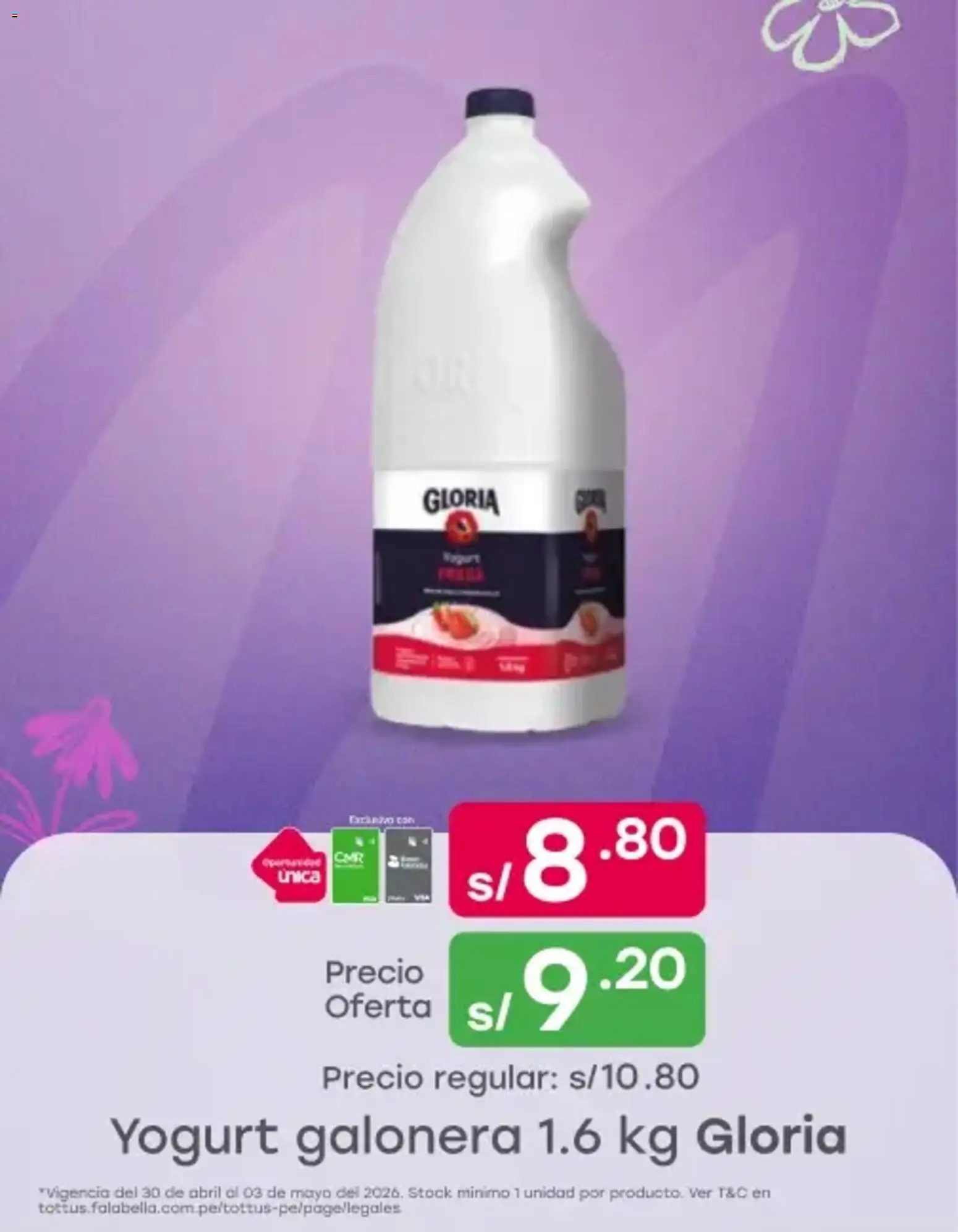Catálogo Tottus válido desde 30.04.2026 | Página: 7 | Productos: Yogurt