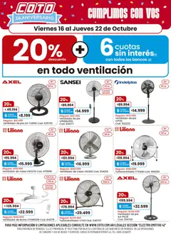 Vista previa Coto - Electro Motivo Ventilación válido desde el 16/10/2026