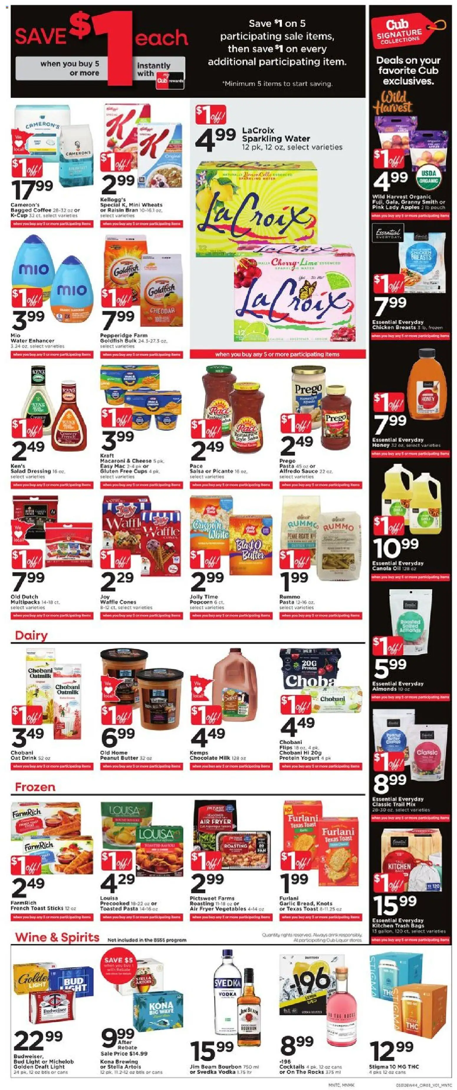 Cub Foods Weekly Savings - MN - valid from 31.05.2026 | Page: 3 | Products: Butter, Wine, Pasta, Vodka
