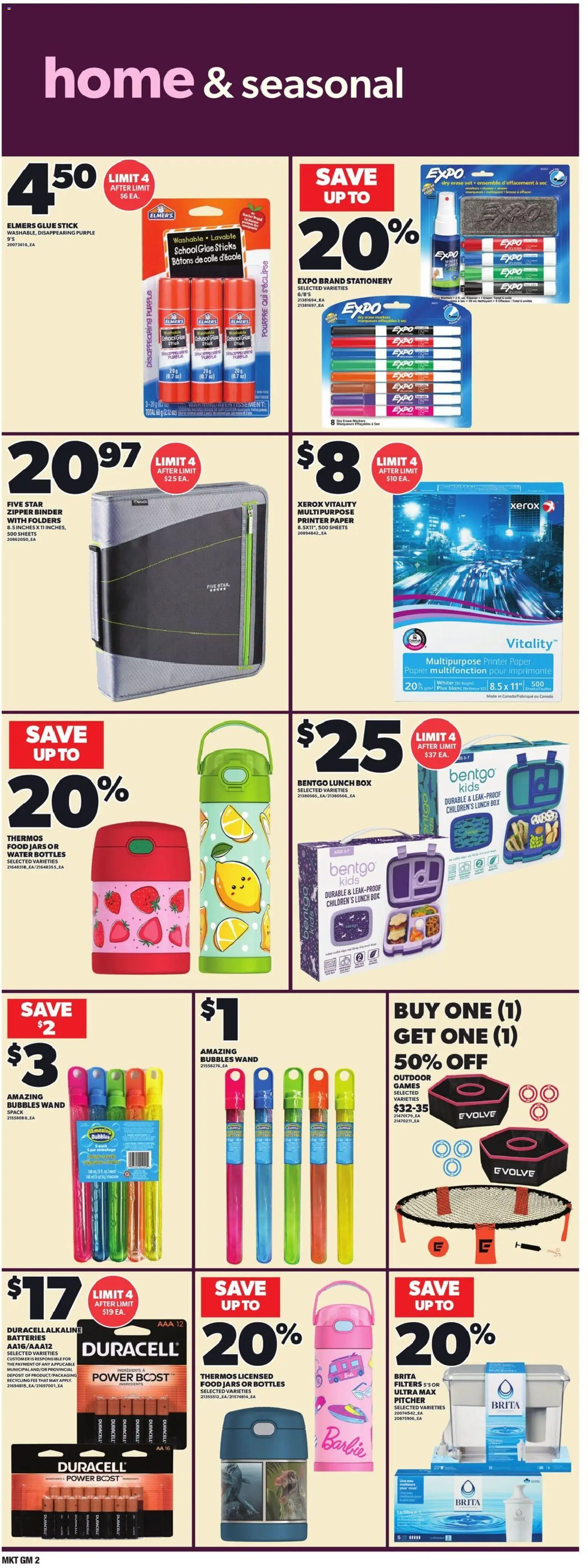Loblaws flyer valid from Jul 16, 2026 | Page: 14 | Products: Printer, Water, Lunch box, Box