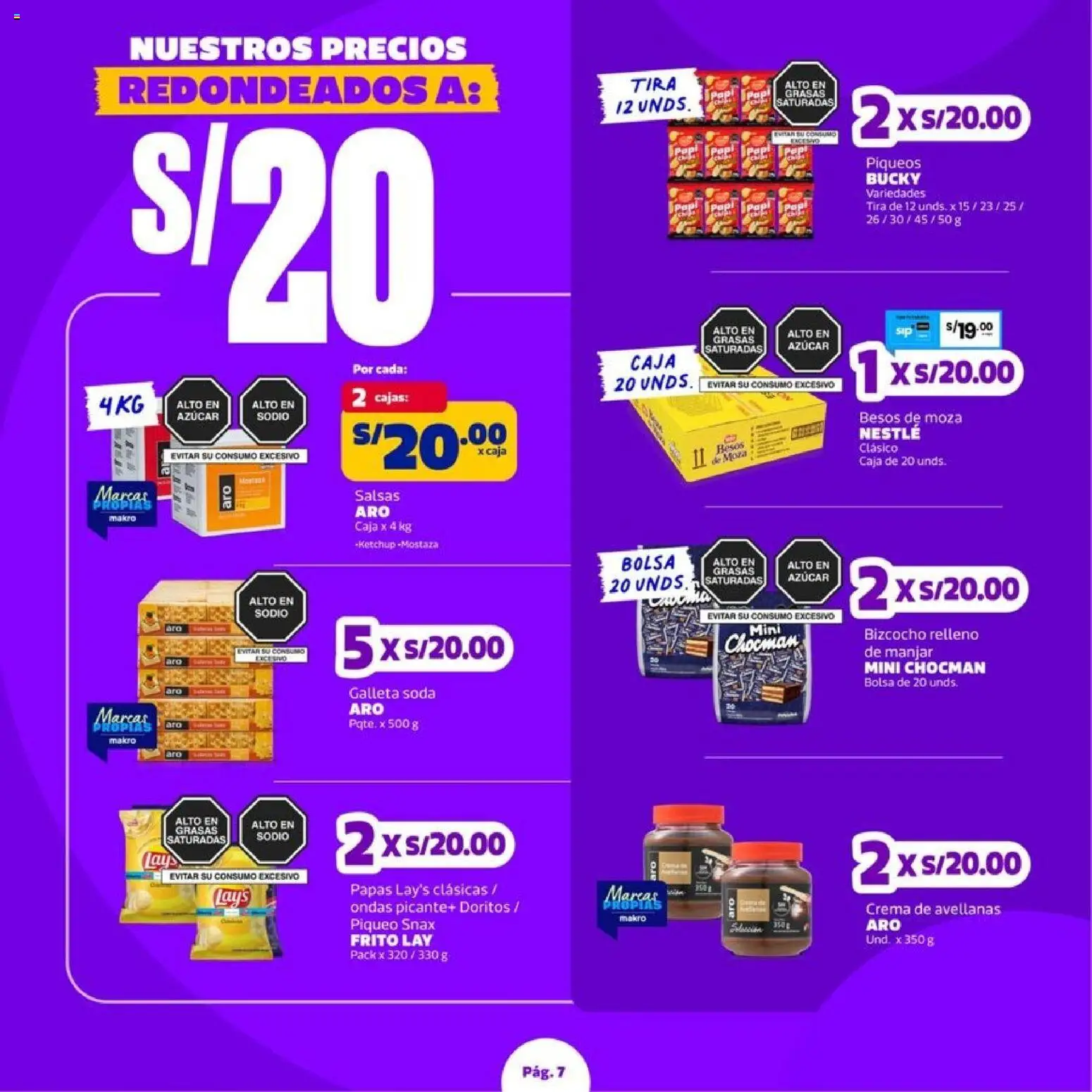 Catálogo Makro válido desde 27/08/2026 | Página: 7 | Productos: Caja, Salsas, Bolsa, Avellanas