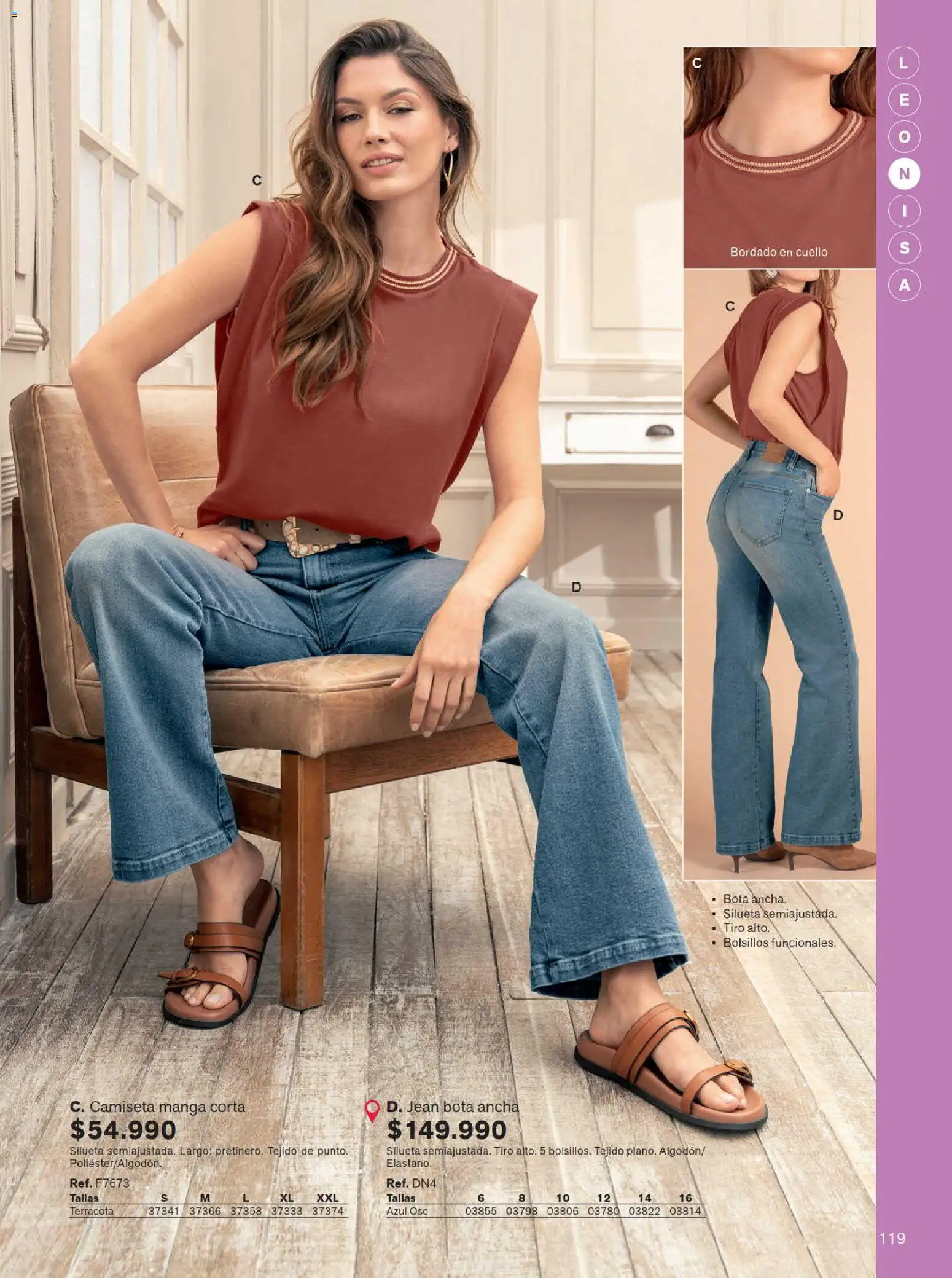 Leonisa revista - valida desde el 15/07/2026 | Página: 119 | Productos: Jean, Camiseta, Cuello