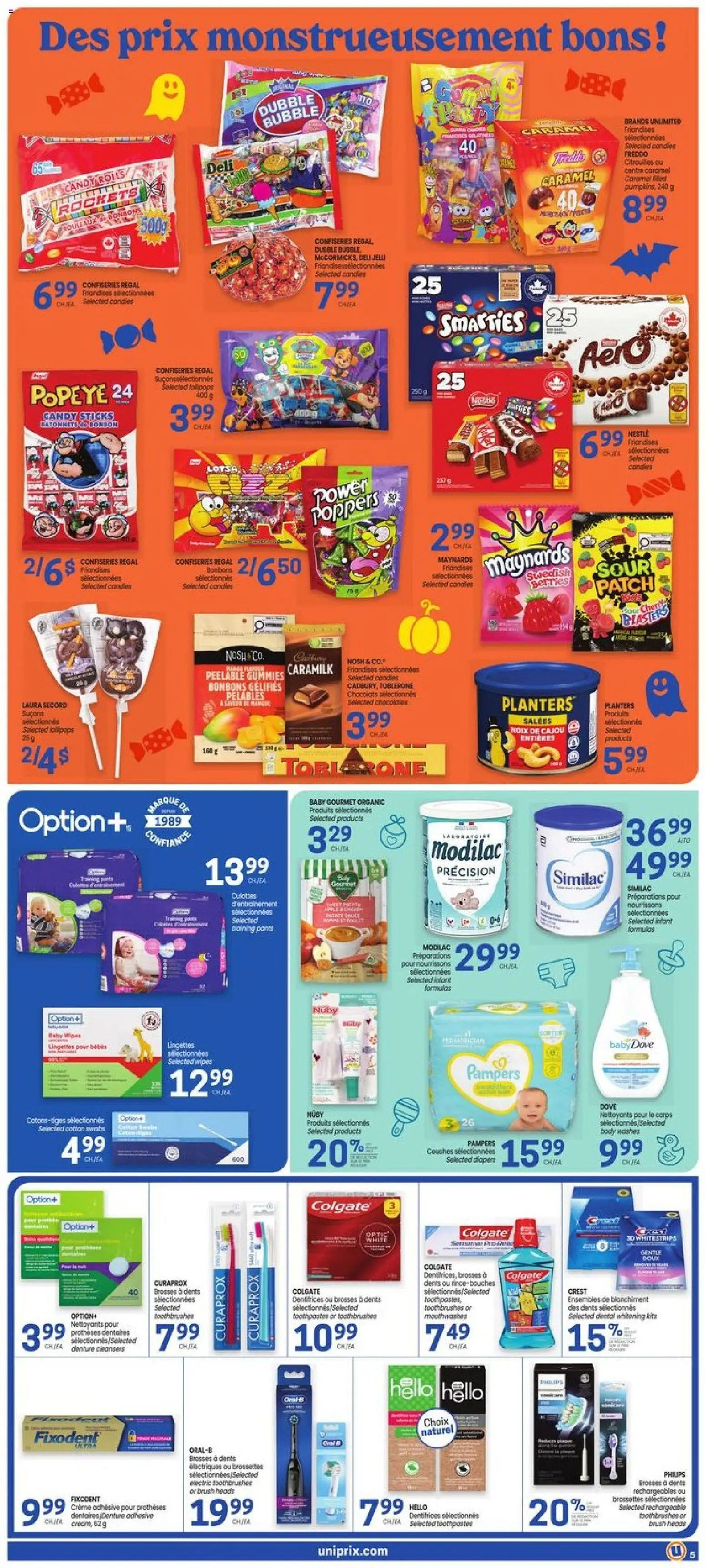 Uniprix flyer valid from Oct 1, 2026 | Page: 6 | Products: Candies, Toothpaste, Candles, Chocolate