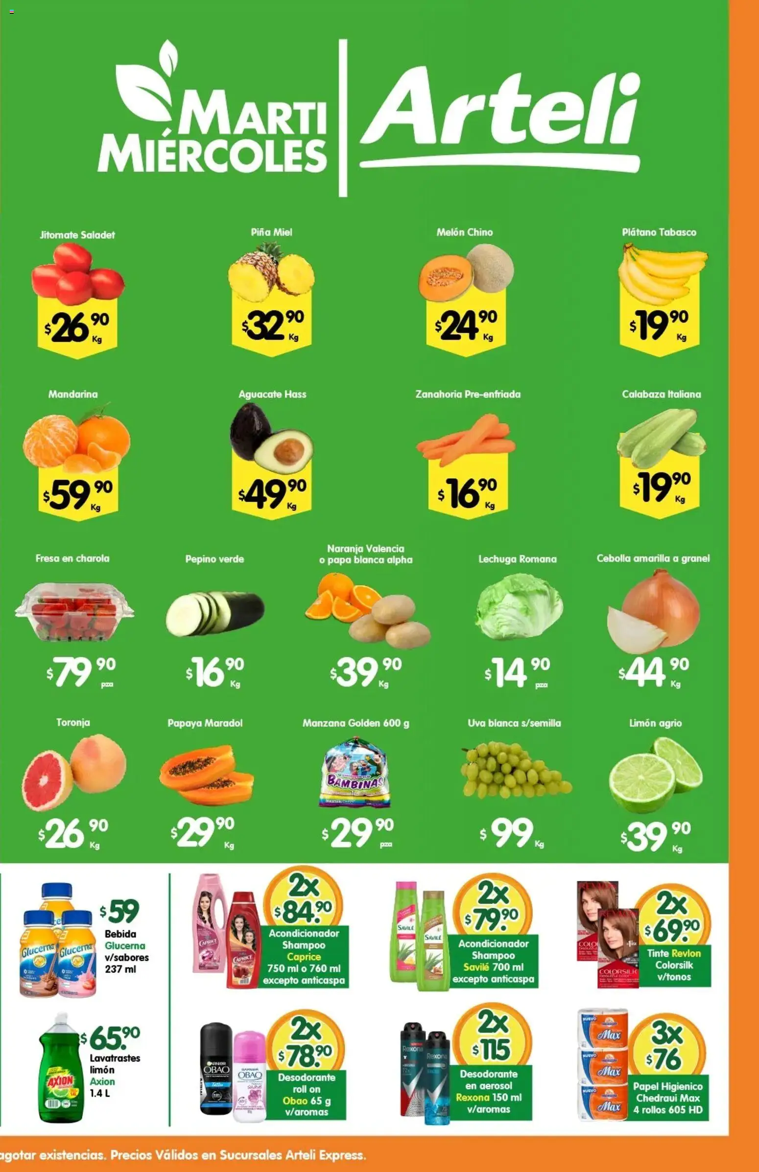 Nuevas ofertas de Arteli válidas en toda la República Mexicana desde el 22/09/2026. ¡Encuentra las mejores ofertas en Arteli folleto Express! | Página: 2 | Productos: Fresa, Huevo, Pepino, Acondicionador