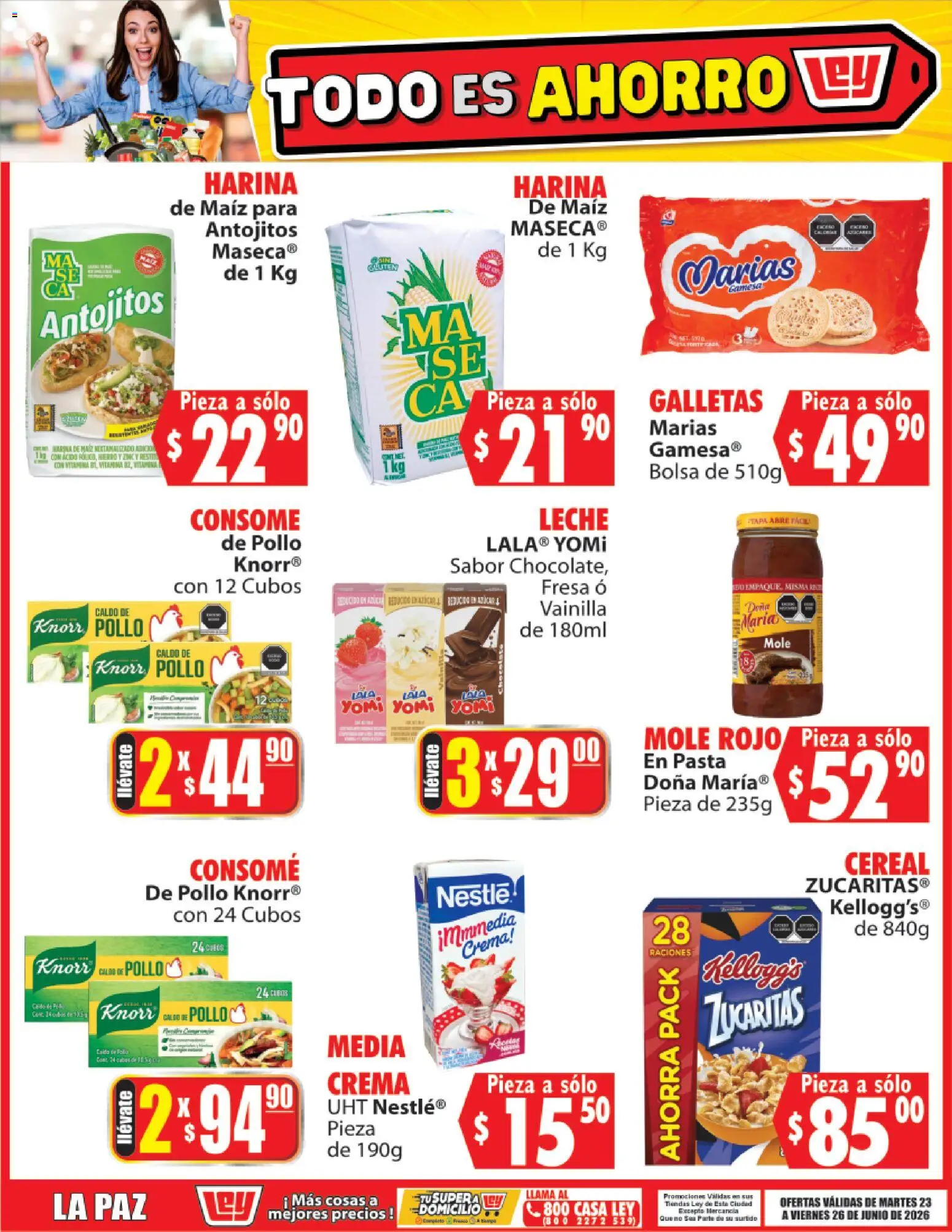 Nuevas ofertas de Casa Ley válidas en toda la República Mexicana desde el 23/06/2026. ¡Encuentra las mejores ofertas en Casa Ley folleto Todo es ahorro! | Página: 2 | Productos: Maíz, Fresa, Bolsa, Galletas
