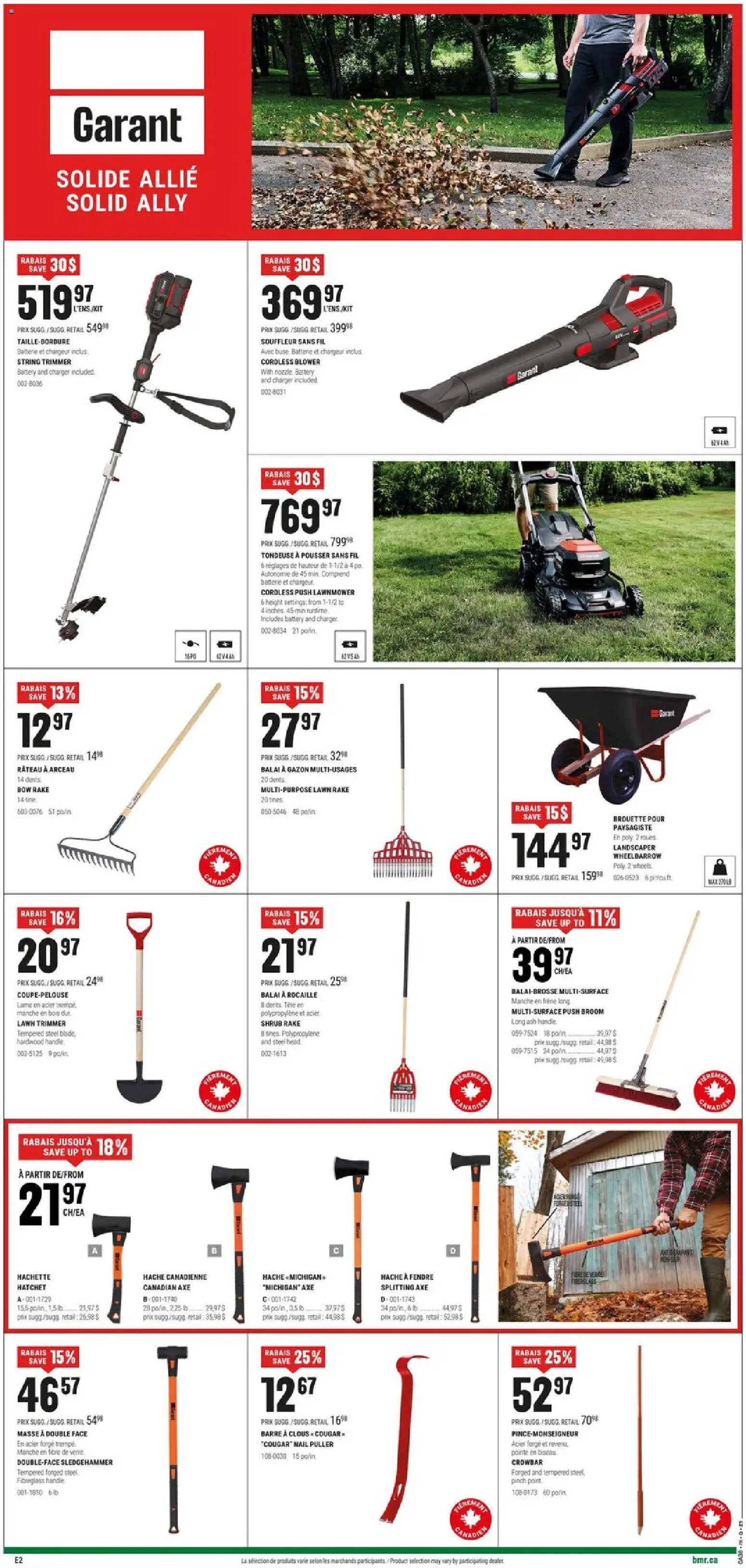 BMR flyer valid from Sep 17, 2026 | Page: 6 | Products: String trimmer, Battery