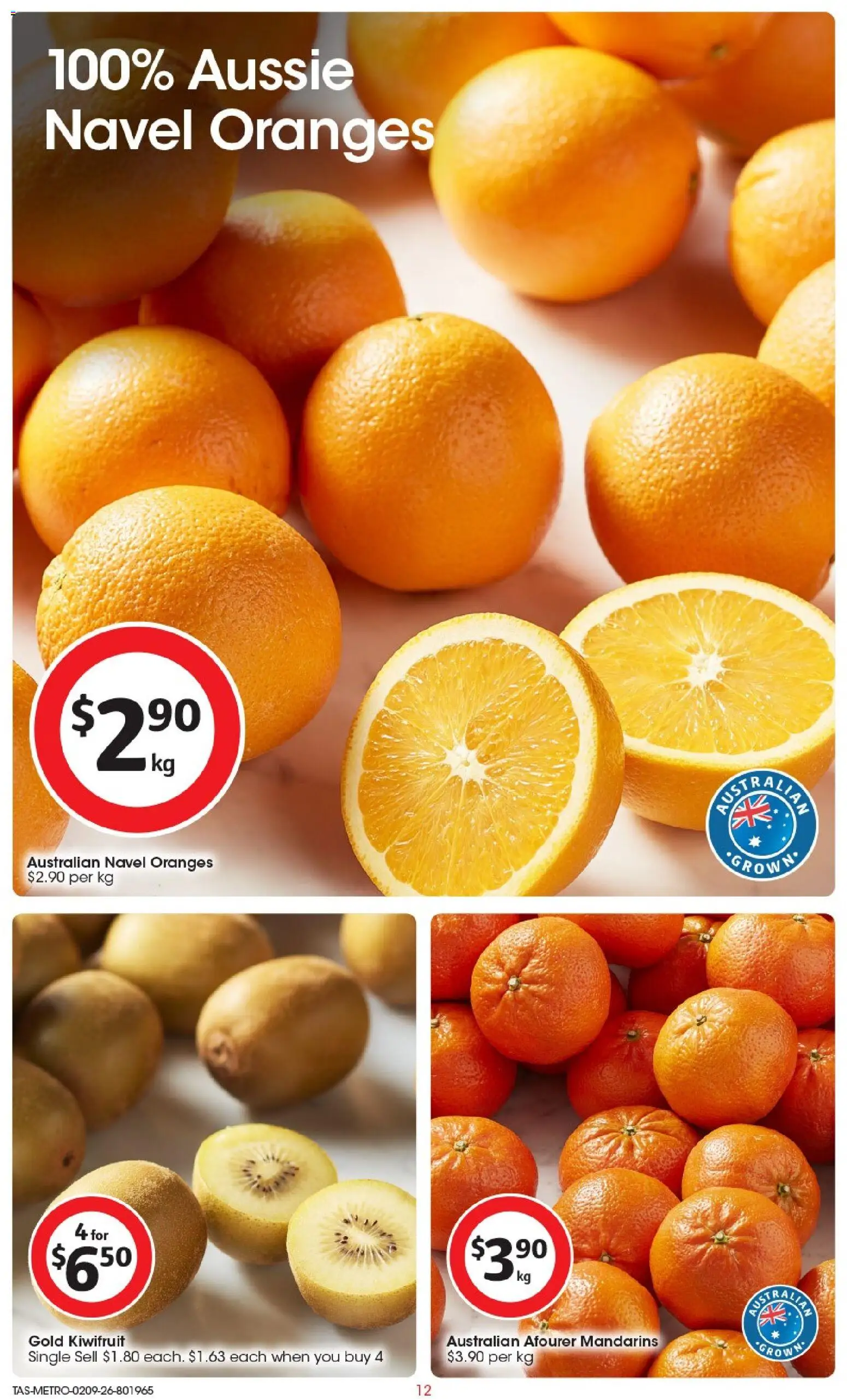Coles catalogue - valid from 02/09/2026 | Page: 13 | Products: Oranges, Kiwifruit, Mandarins