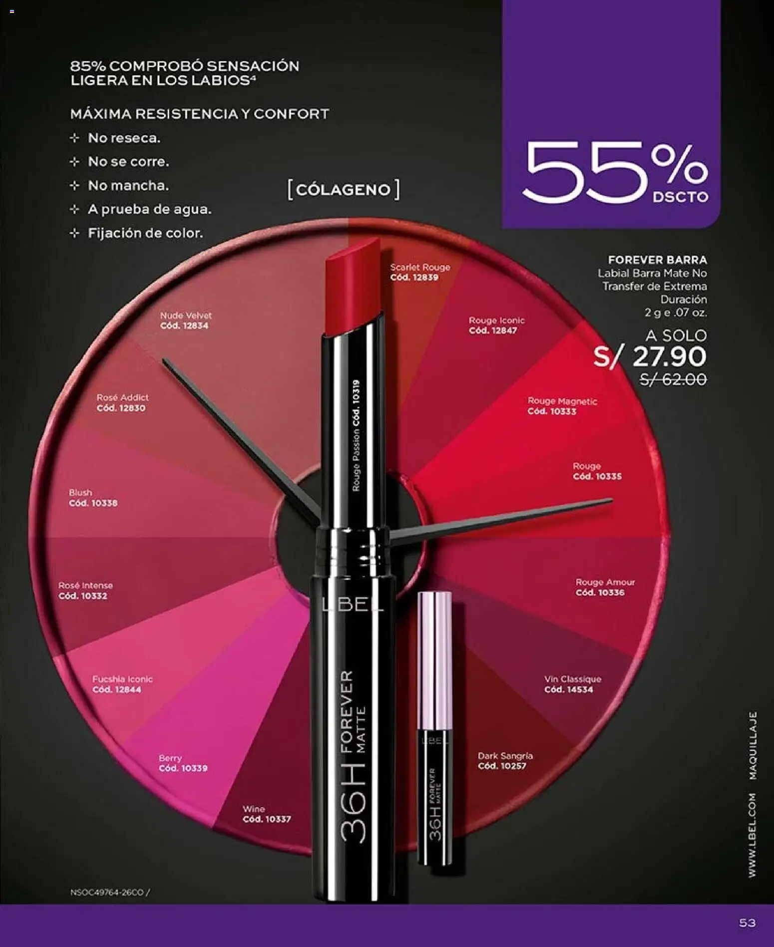 Catálogo L'Bel válido desde 22/08/2026 | Página: 53 | Productos: Maquillaje