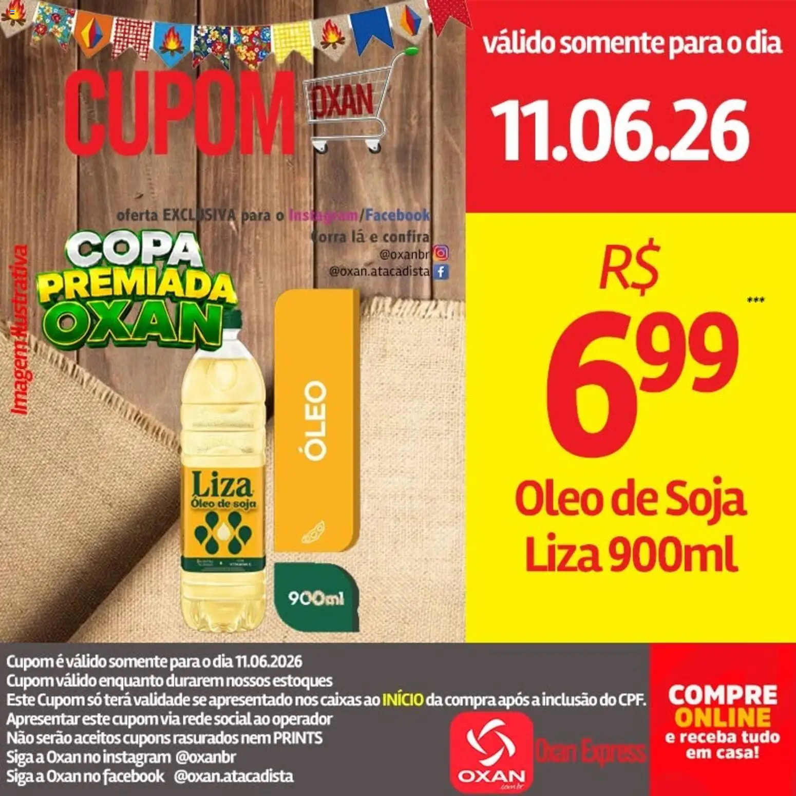 Oxan Atacadista Folheto - válido de 11.06.2026 | Página: 11 | Produtos: Óleo, Copa, Soja