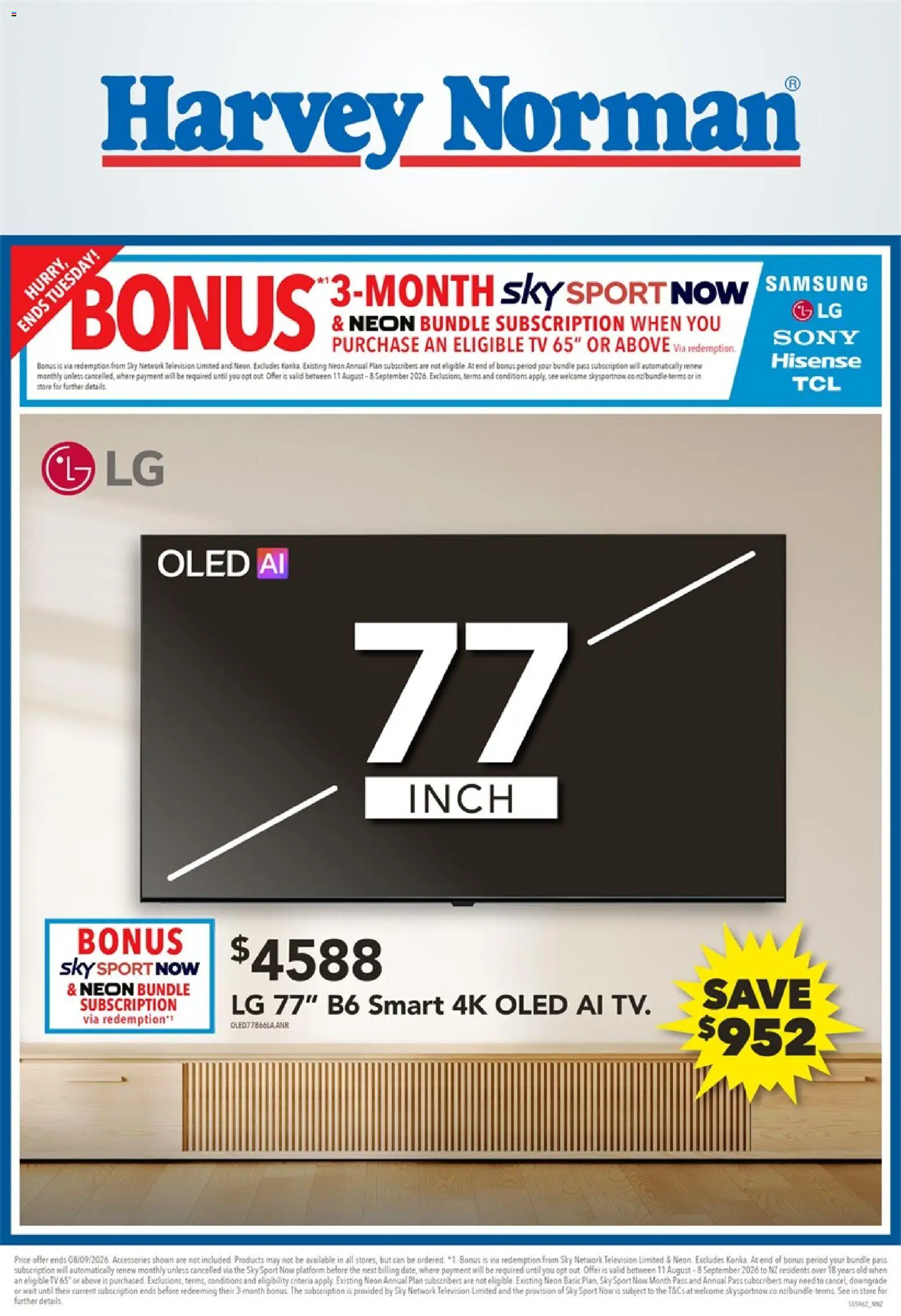 Harvey Norman catalogue from 5 Sept 2026 | Page: 1