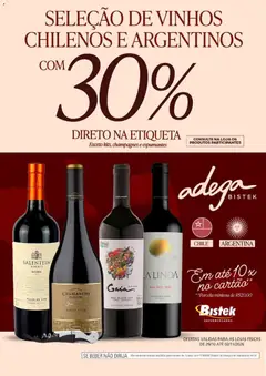 Bistek Supermercados ofertas Vinhos - Pré-Visualização do folheto da loja Bistek Supermercados, válido de 29/10/2026