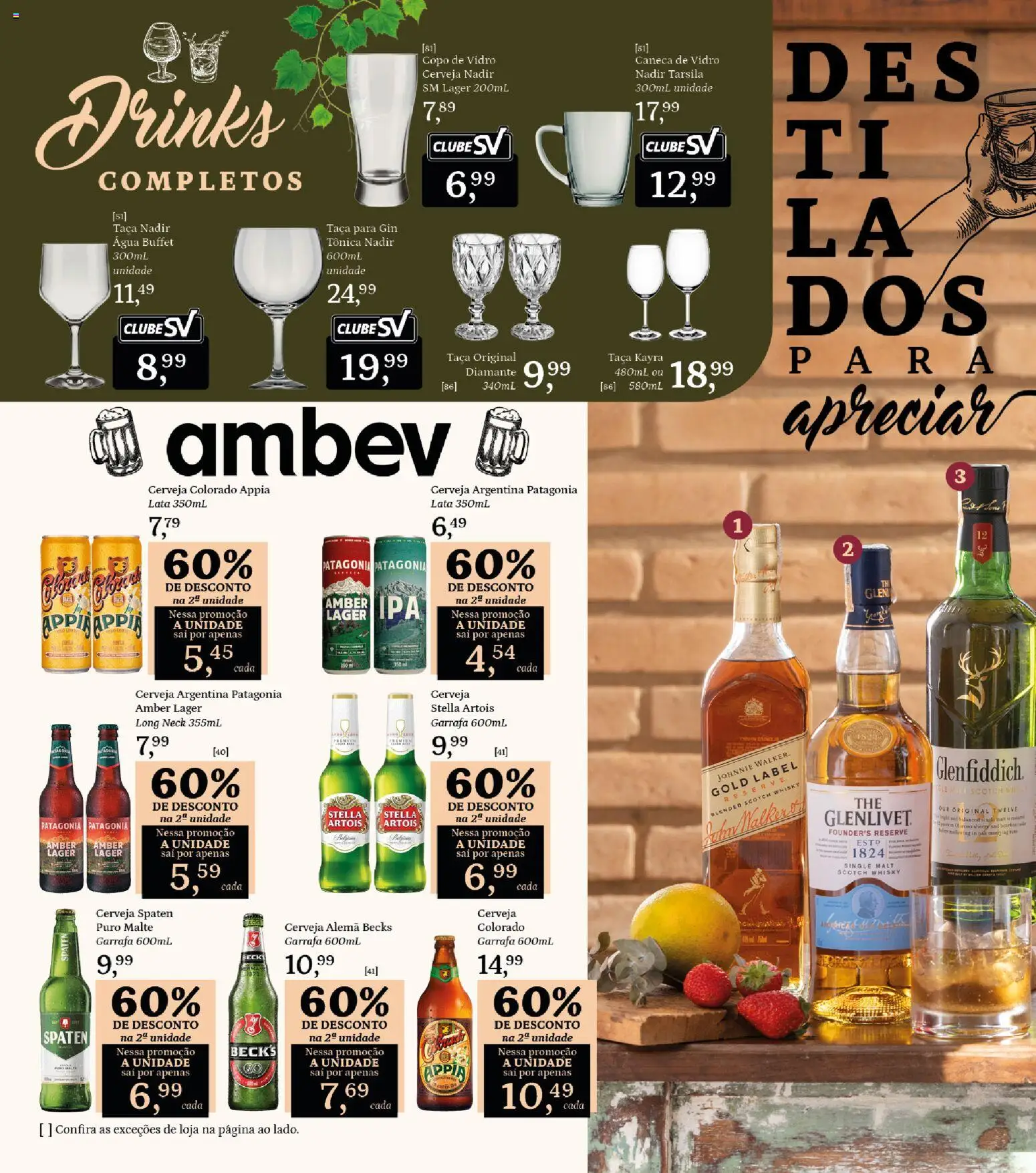 Supermercados São Vicente Folheto - válido de 01/07/2026 | Página: 8 | Produtos: Whisky, Caneca, Cerveja, Gin