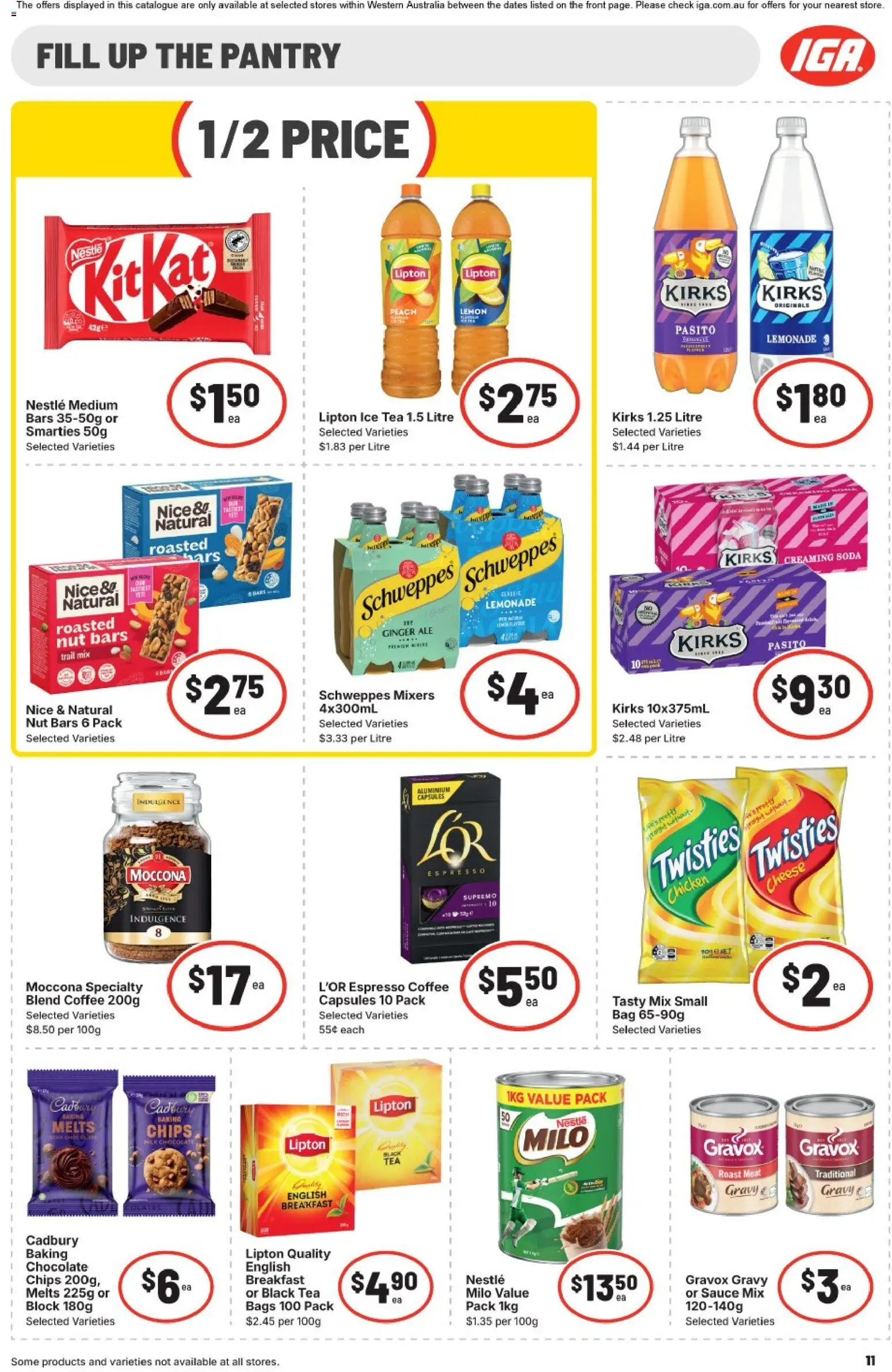 IGA catalogue - valid from 22/07/2026 | Page: 11 | Products: Chocolate, Meat, Peach, Bag