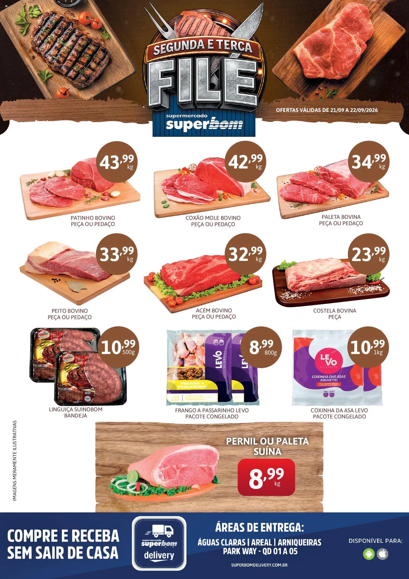 Superbom Folheto - válido de 21/09/2026 | Página: 1 | Produtos: Acém, Costela bovina, Pernil, Paleta suína