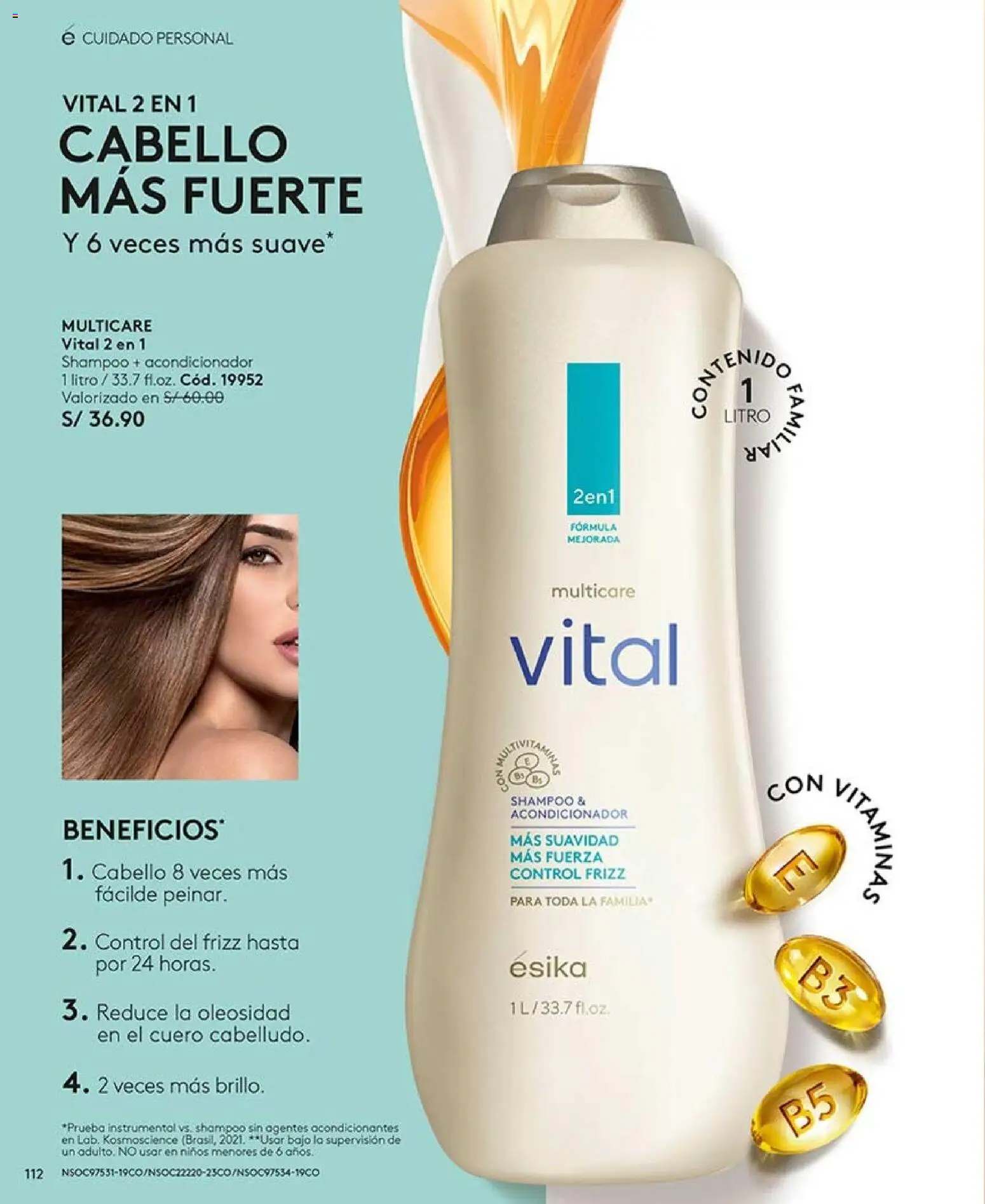 Catálogo Ésika válido desde 22/08/2026 | Página: 112 | Productos: Shampoo, Acondicionador, Bajo