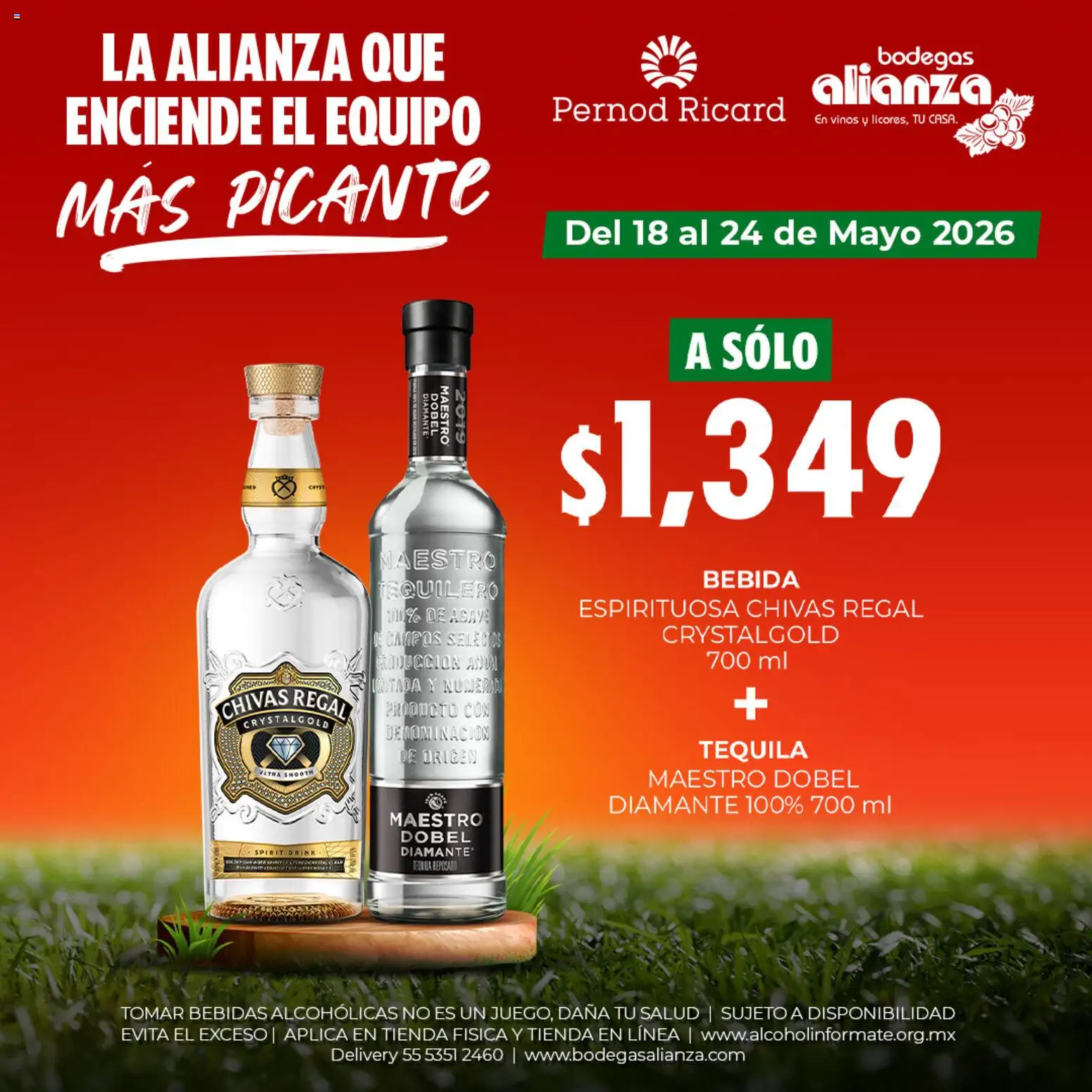 Nuevas ofertas de Bodegas Alianza válidas en toda la República Mexicana desde el 18.05.2026. ¡Encuentra las mejores ofertas en Bodegas Alianza catálogo La Alianza que enciende el equipo más picante! | Página: 6 | Productos: Tequila