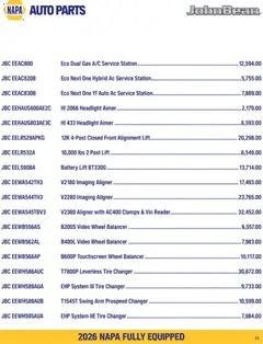 Preview of NAPA Auto Parts flyer - Fully Equipped September-October 2026 from shop NAPA Auto Parts valid from Sep 1, 2026 | Page: 17 | Products: Video, Battery