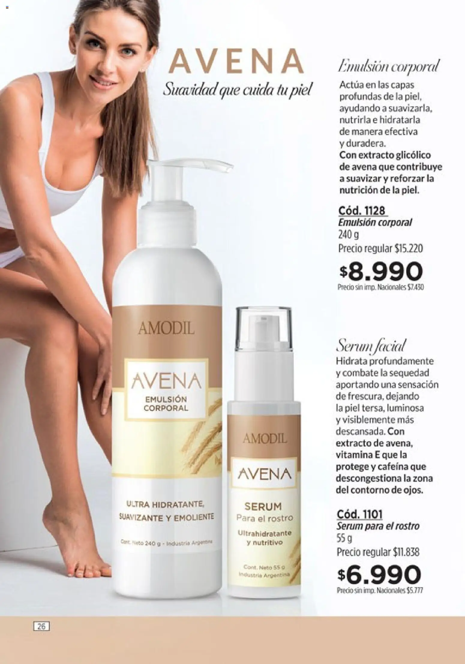 Amodil - Campaña 10 │ válido desde el 01.06.2026 | Página: 26 | Productos: Serum, Avena, Contorno, Suavizante