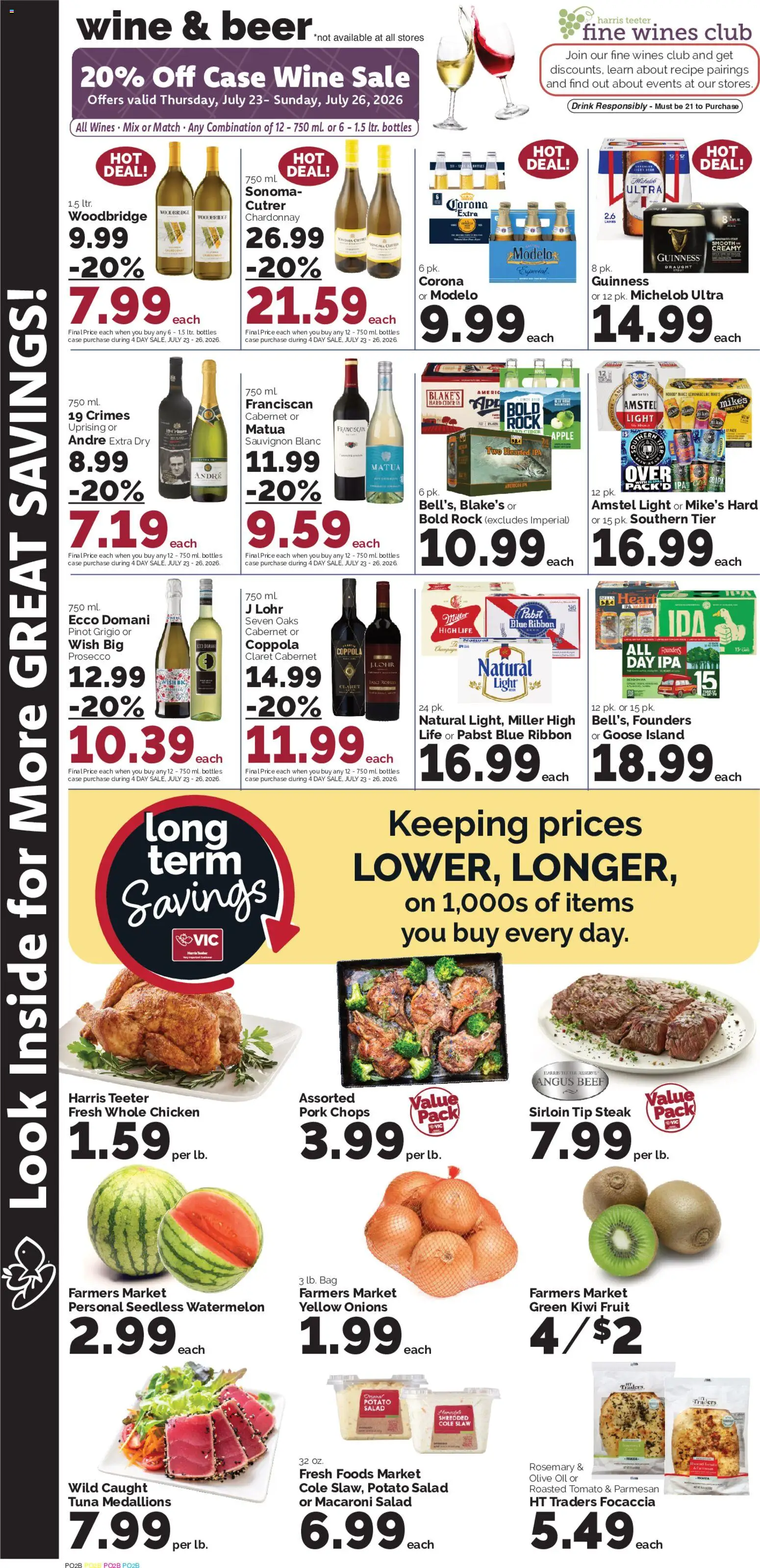 Harris Teeter Weekly Ad - valid from 07/22/2026 | Page: 9 | Products: Pork, Salad, Case, Bag