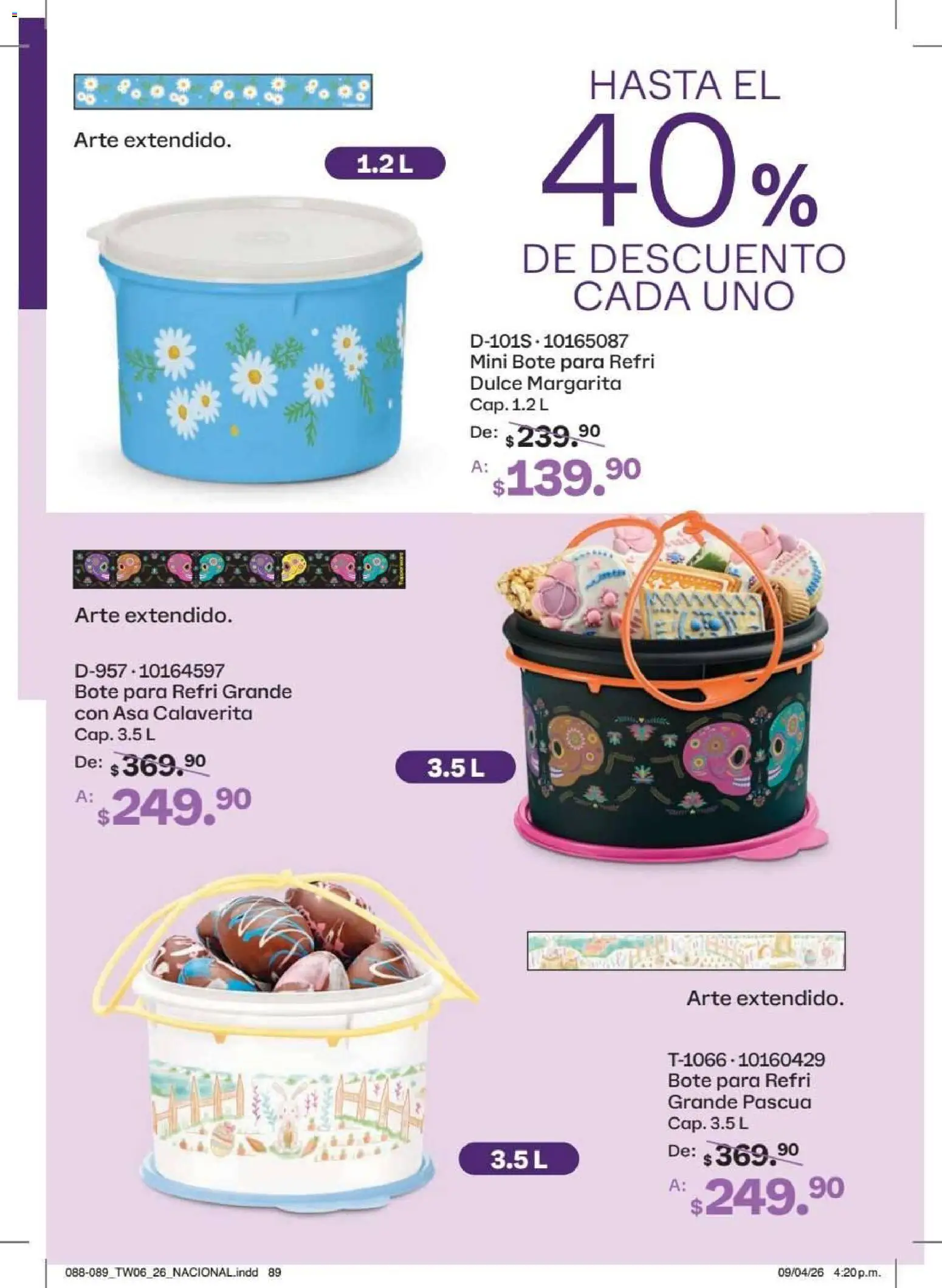 Nuevas ofertas de Tupperware válidas en toda la República Mexicana desde el 18/05/2026. ¡Encuentra las mejores ofertas en Tupperware catálogo! | Página: 89