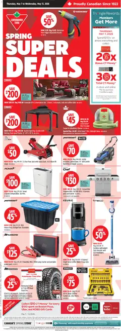 Preview of Canadian Tire flyer - Spring Super Deals from shop Canadian Tire valid from 07.05.2026