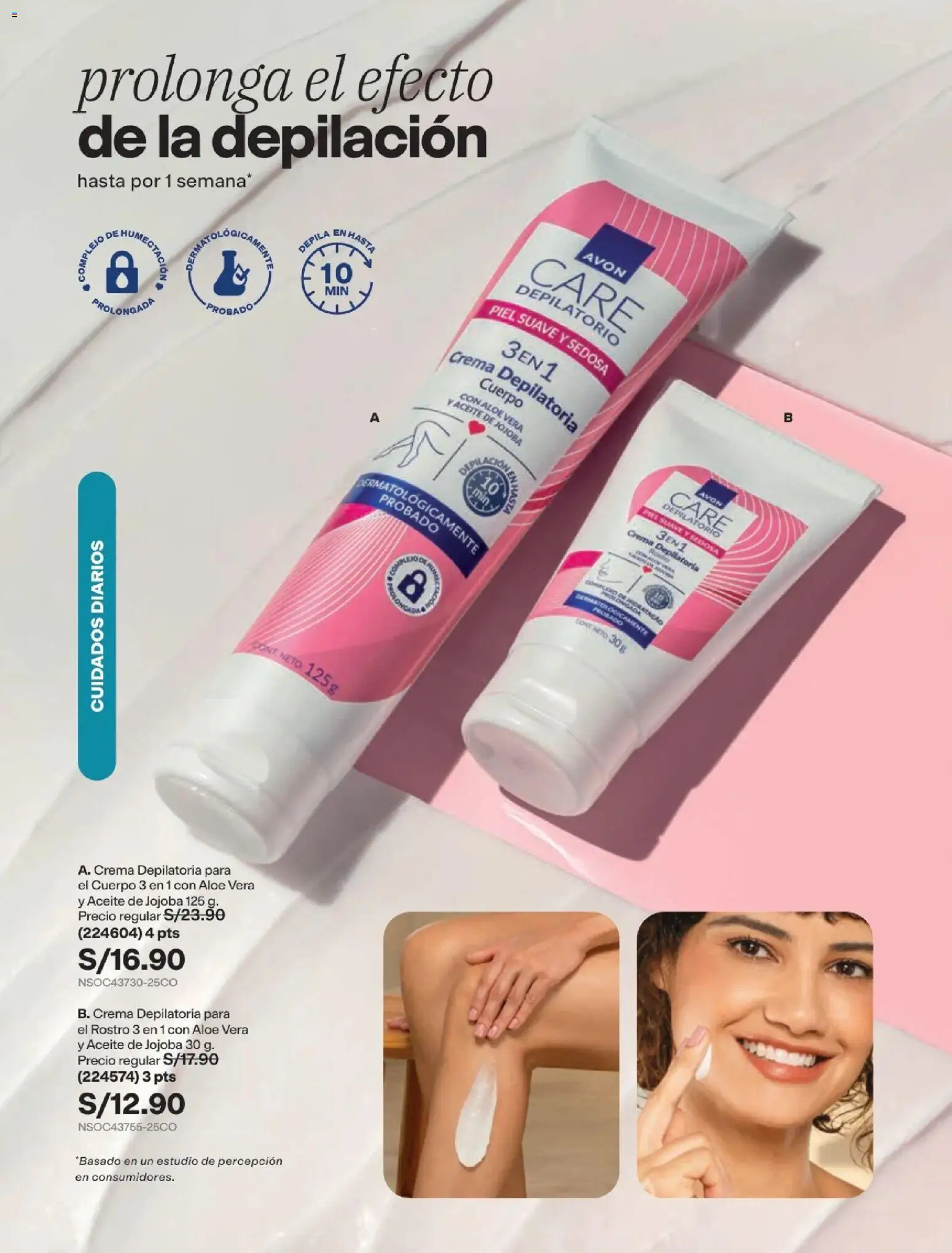 Catálogo Avon válido desde 22/07/2026 | Página: 139 | Productos: Crema depilatoria, Aceite, Crema